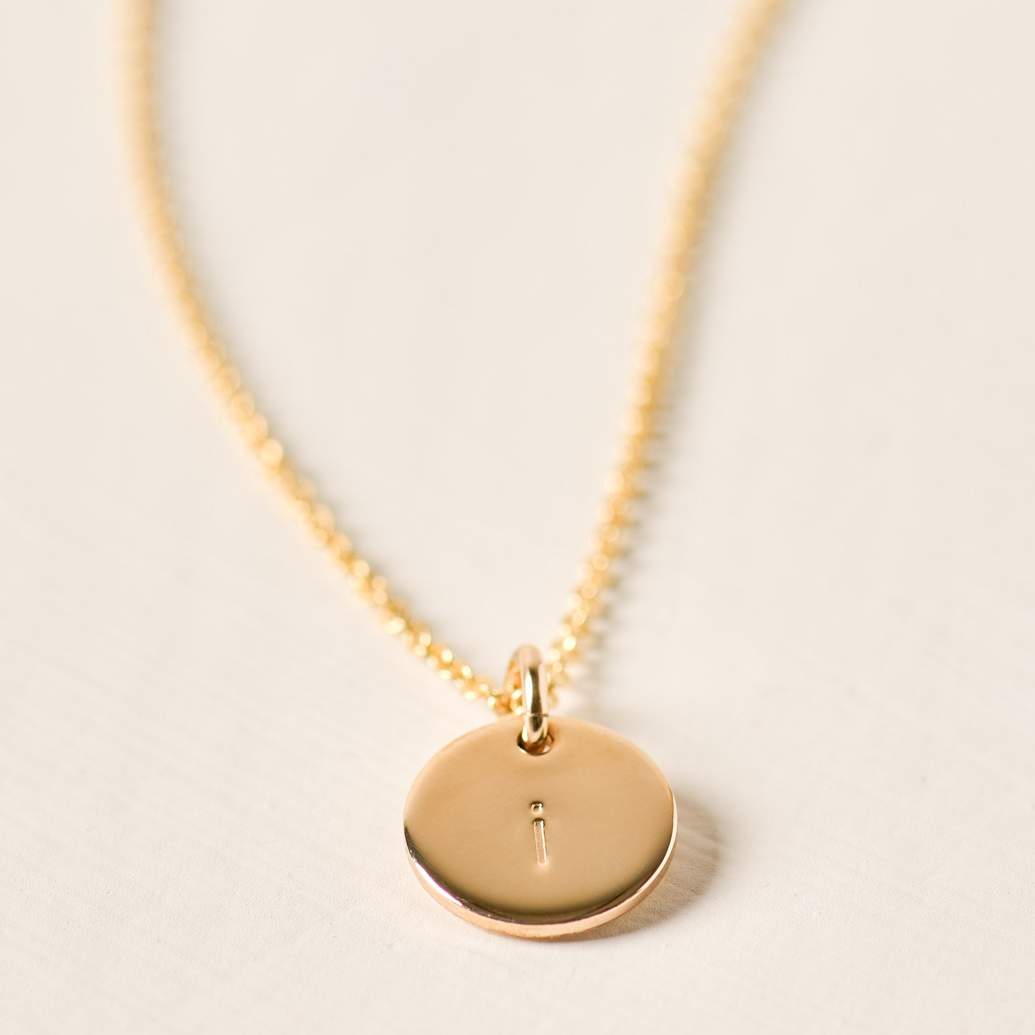 Initial Disc Necklace