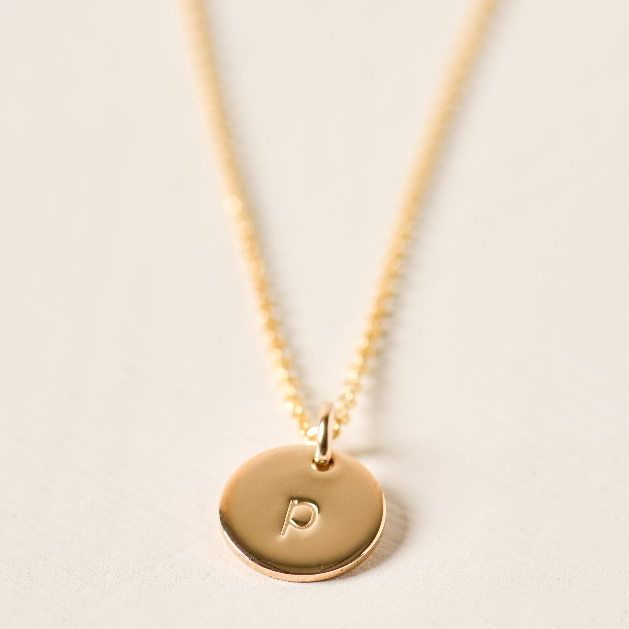 Initial Disc Necklace
