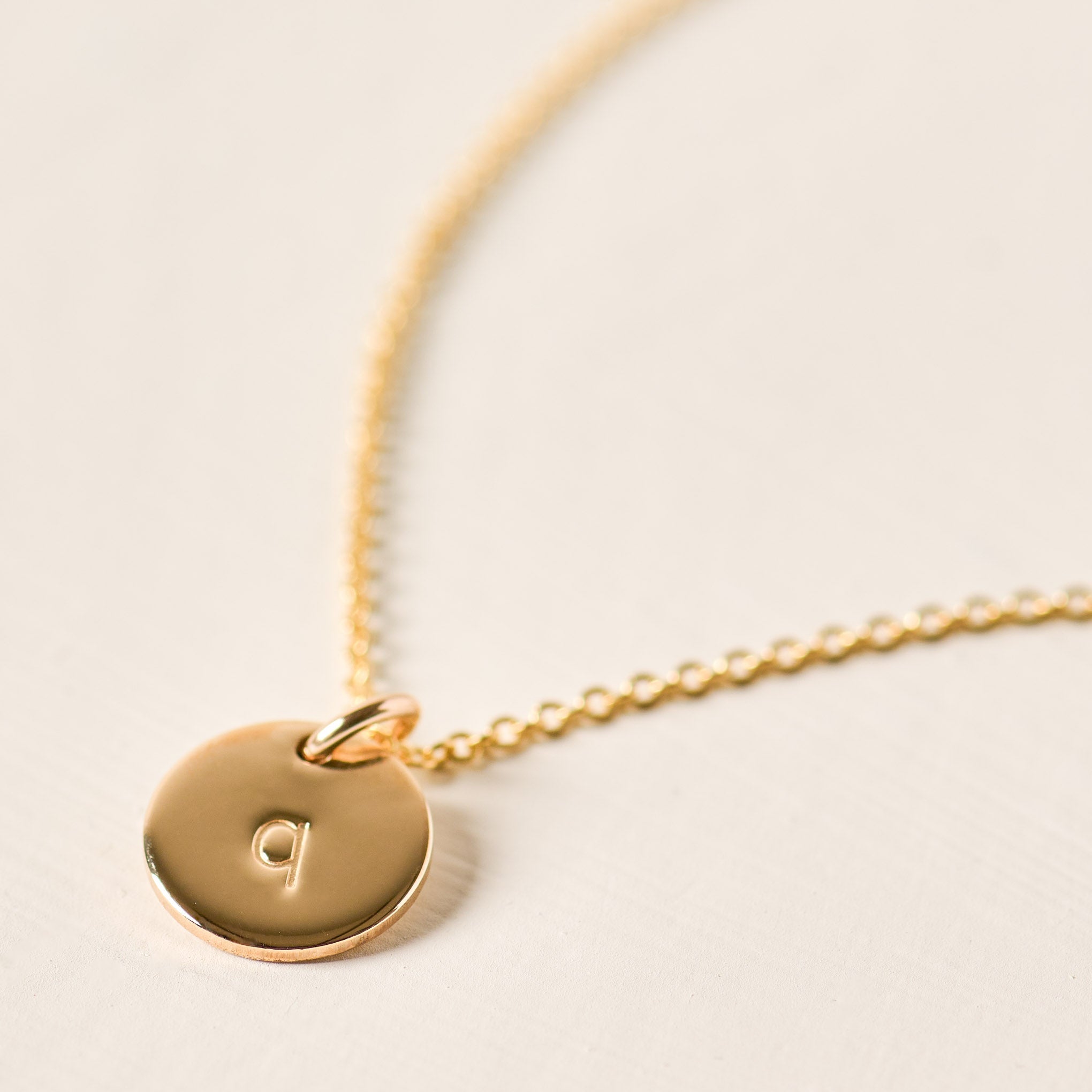 Initial Disc Necklace