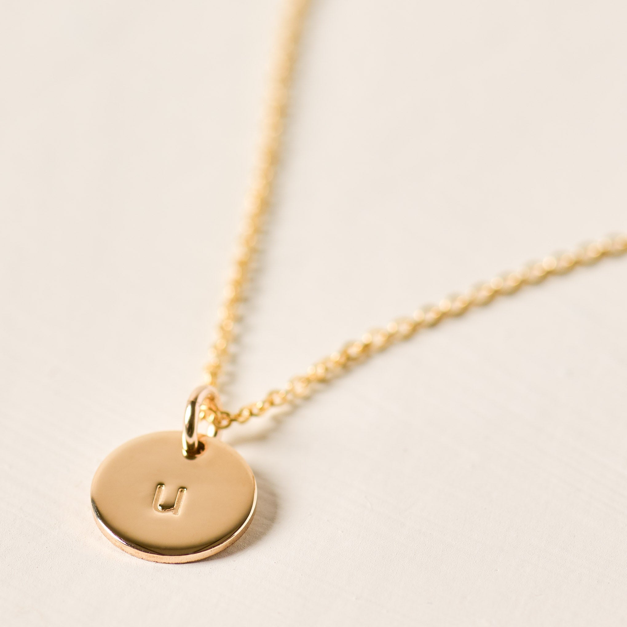 Initial Disc Necklace