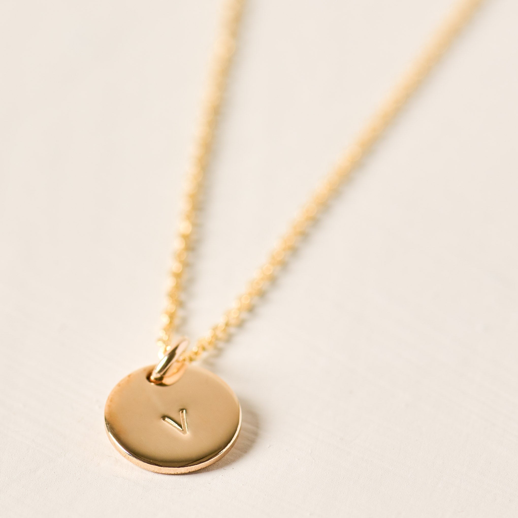 Initial Disc Necklace