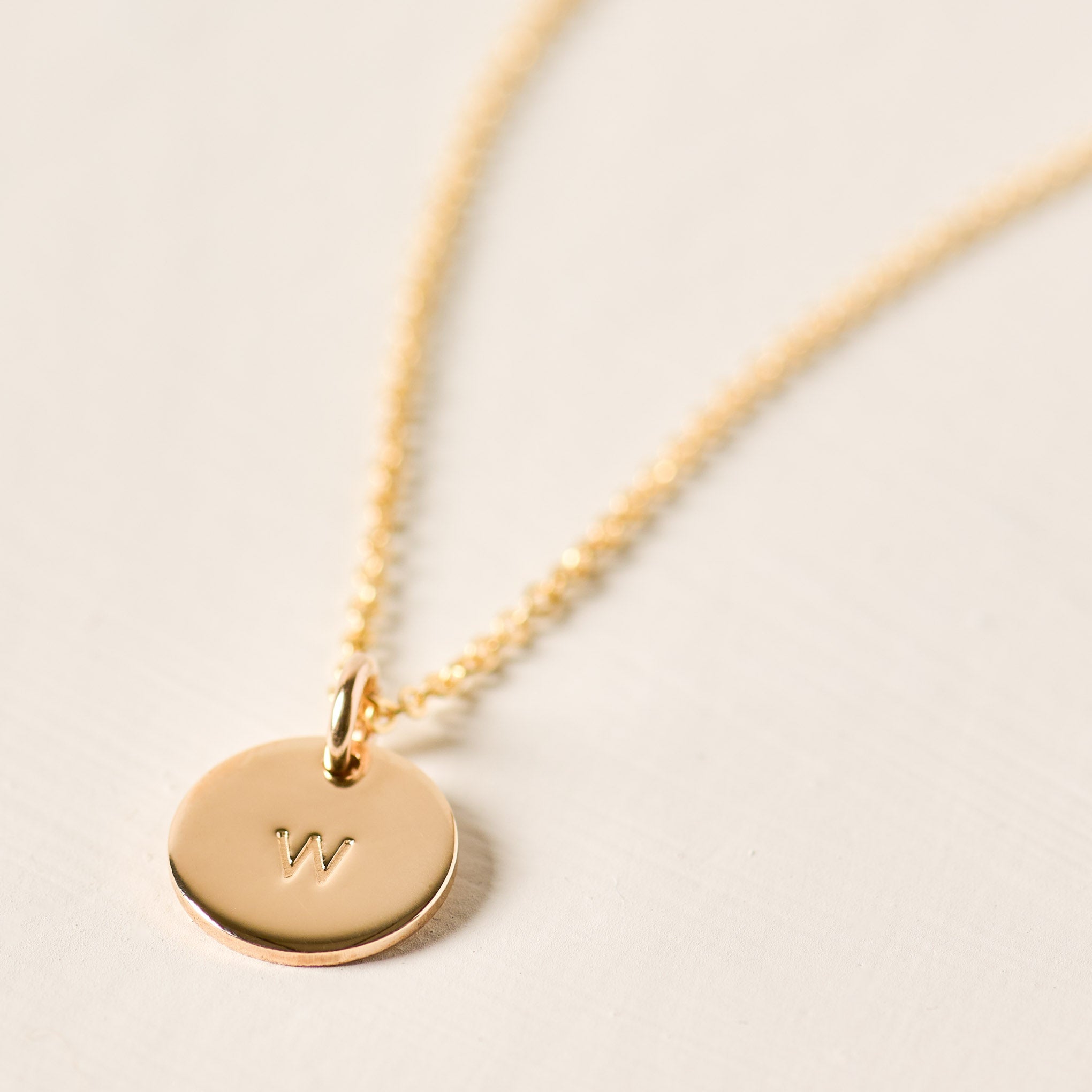 Initial Disc Necklace
