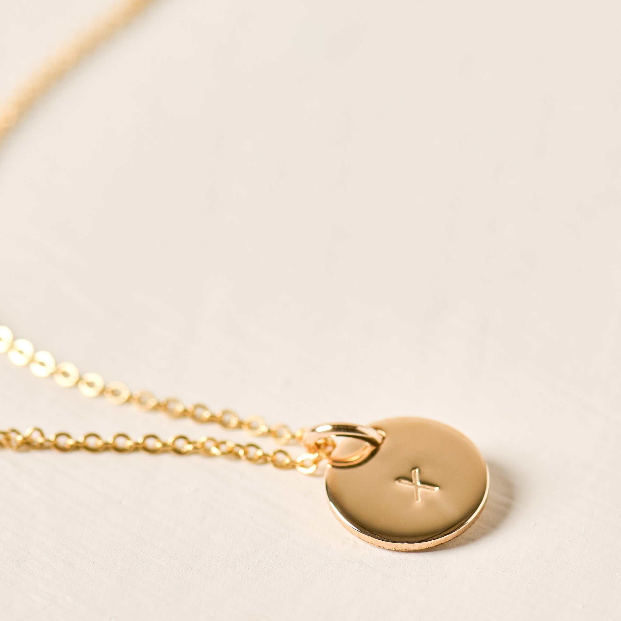 Initial Disc Necklace