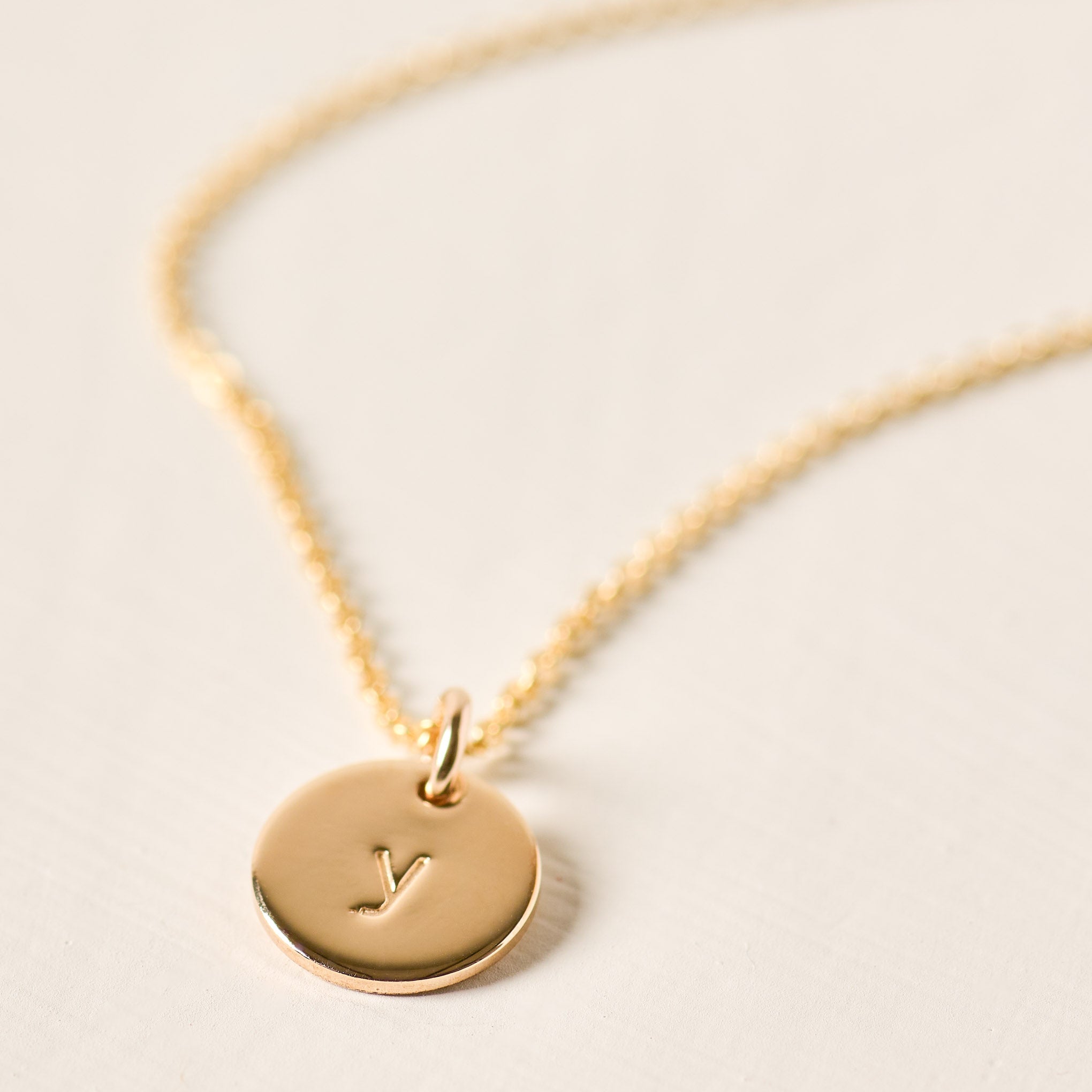 Initial Disc Necklace