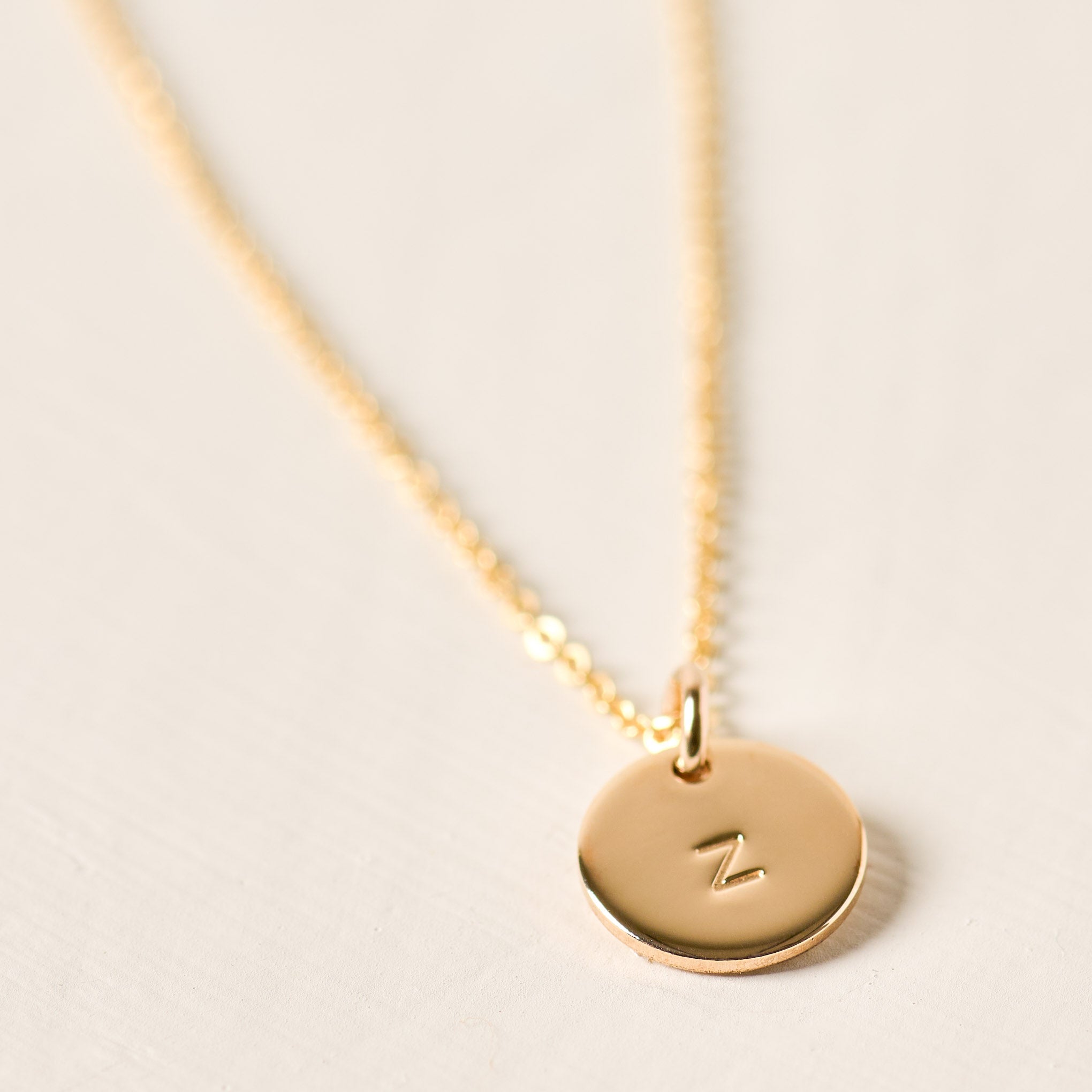 Initial Disc Necklace