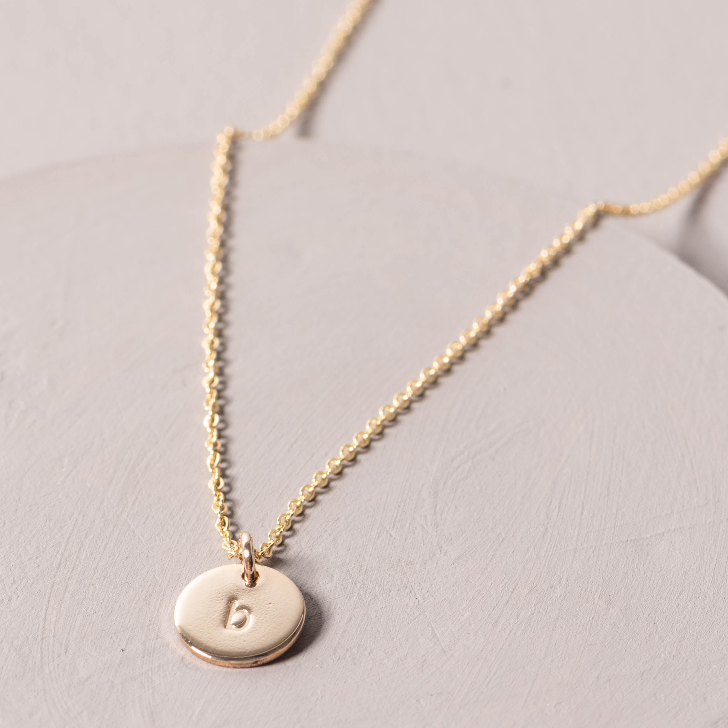 Initial Disc Necklace