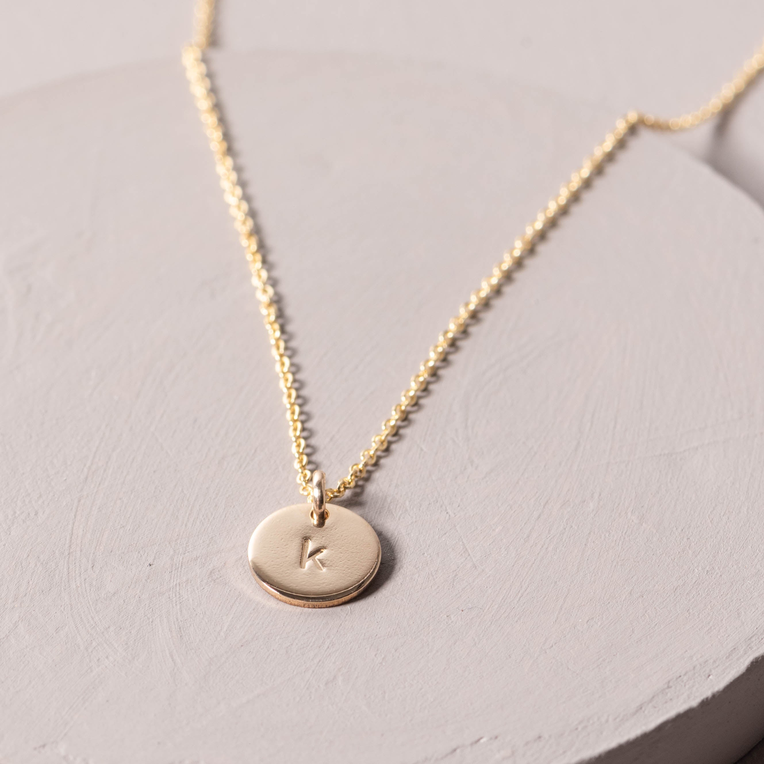 Initial Disc Necklace