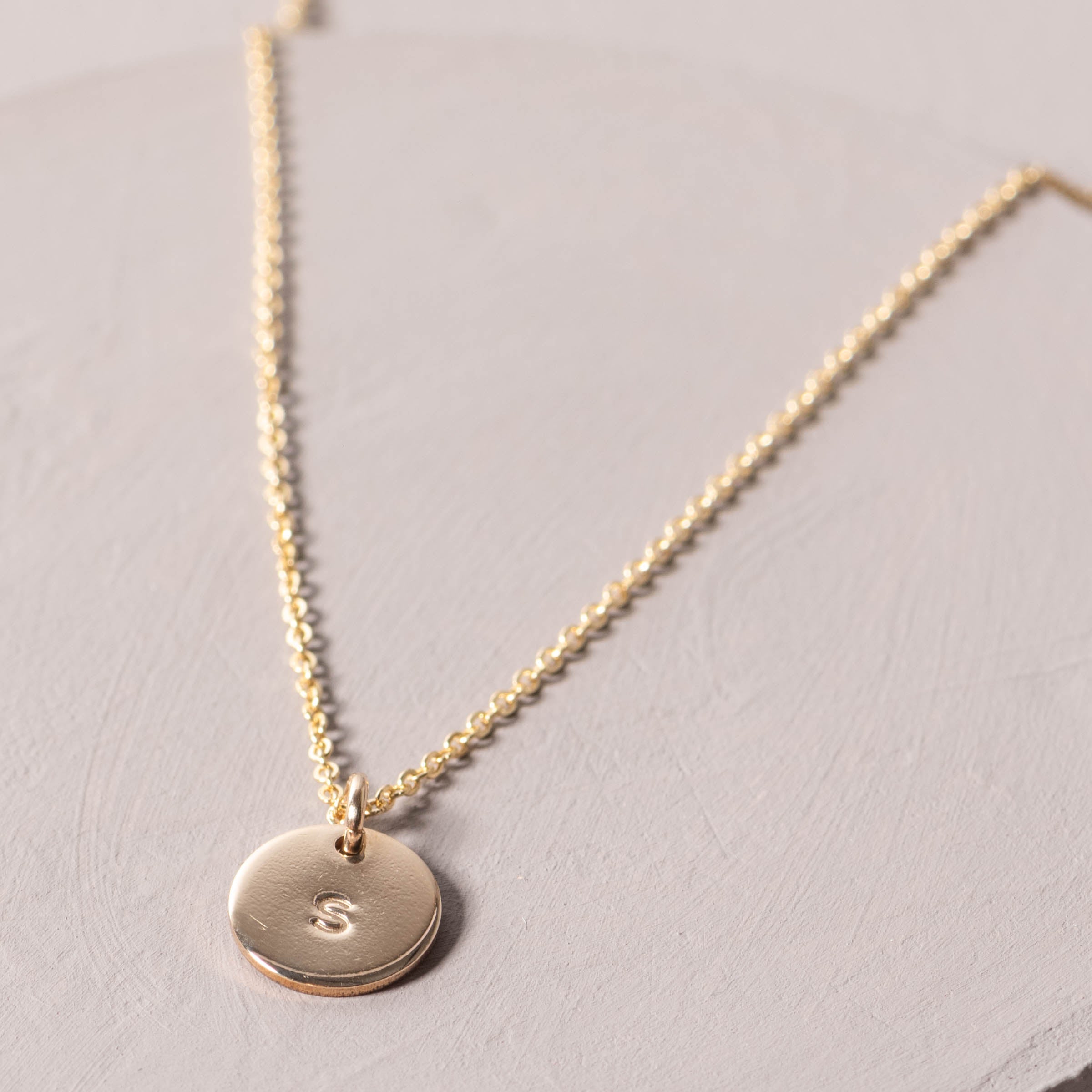 Initial Disc Necklace