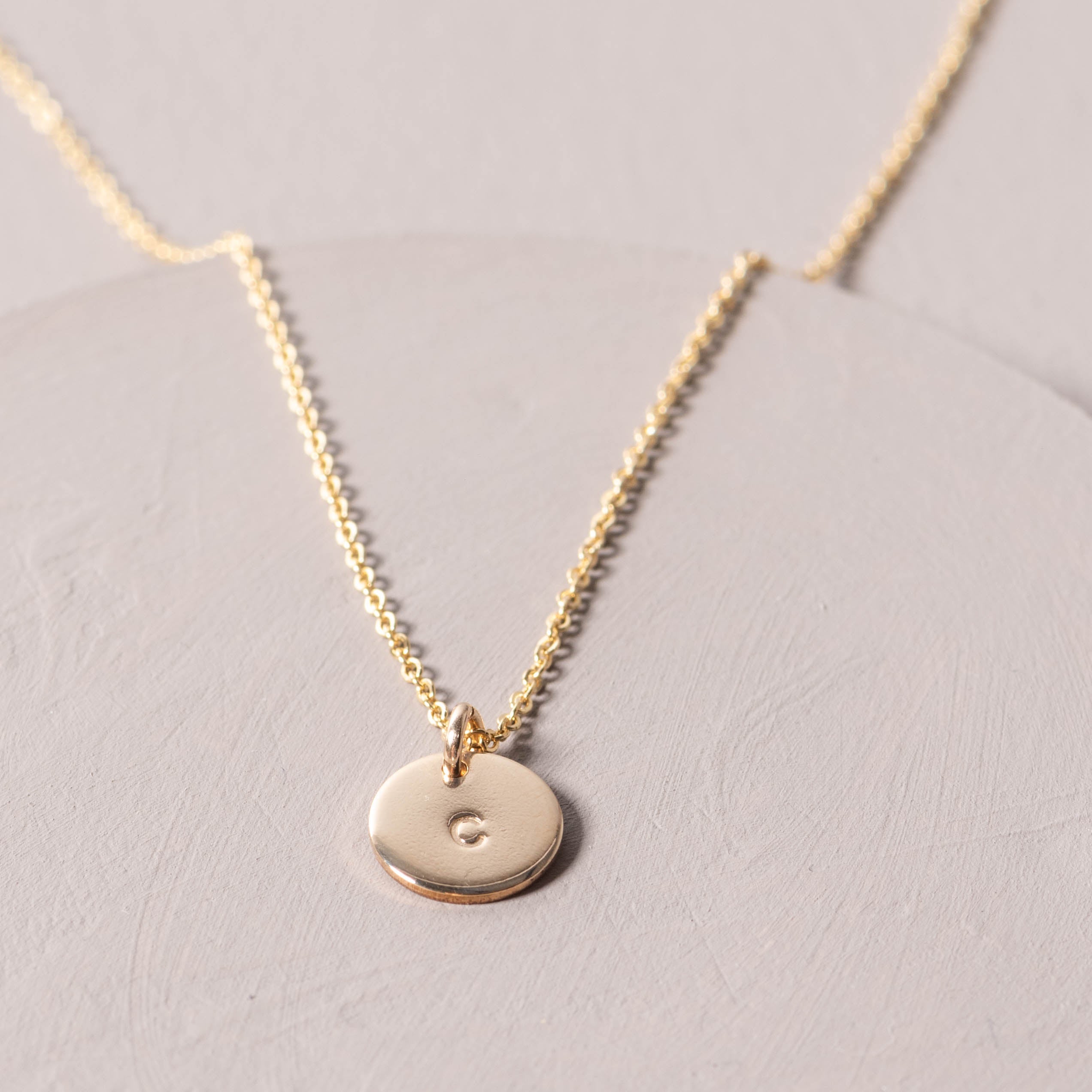Initial Disc Necklace