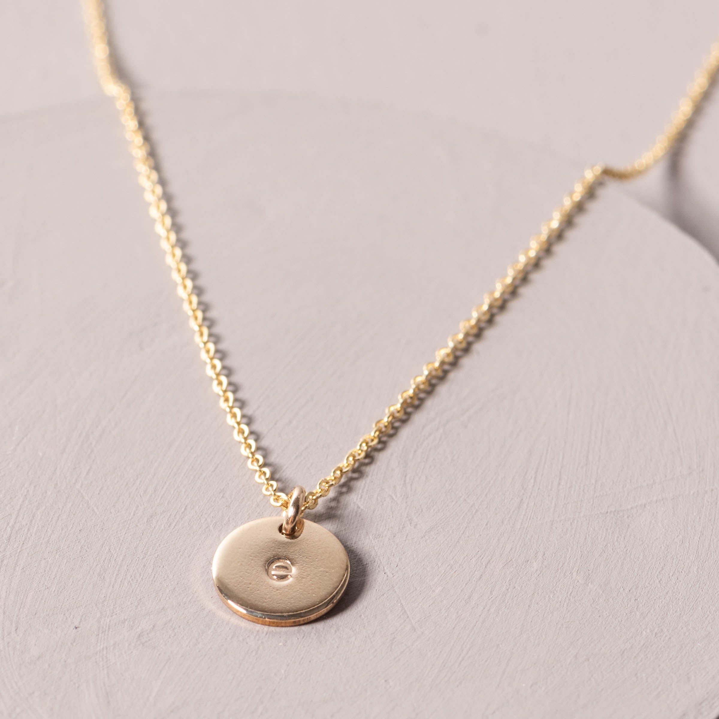 Initial Disc Necklace