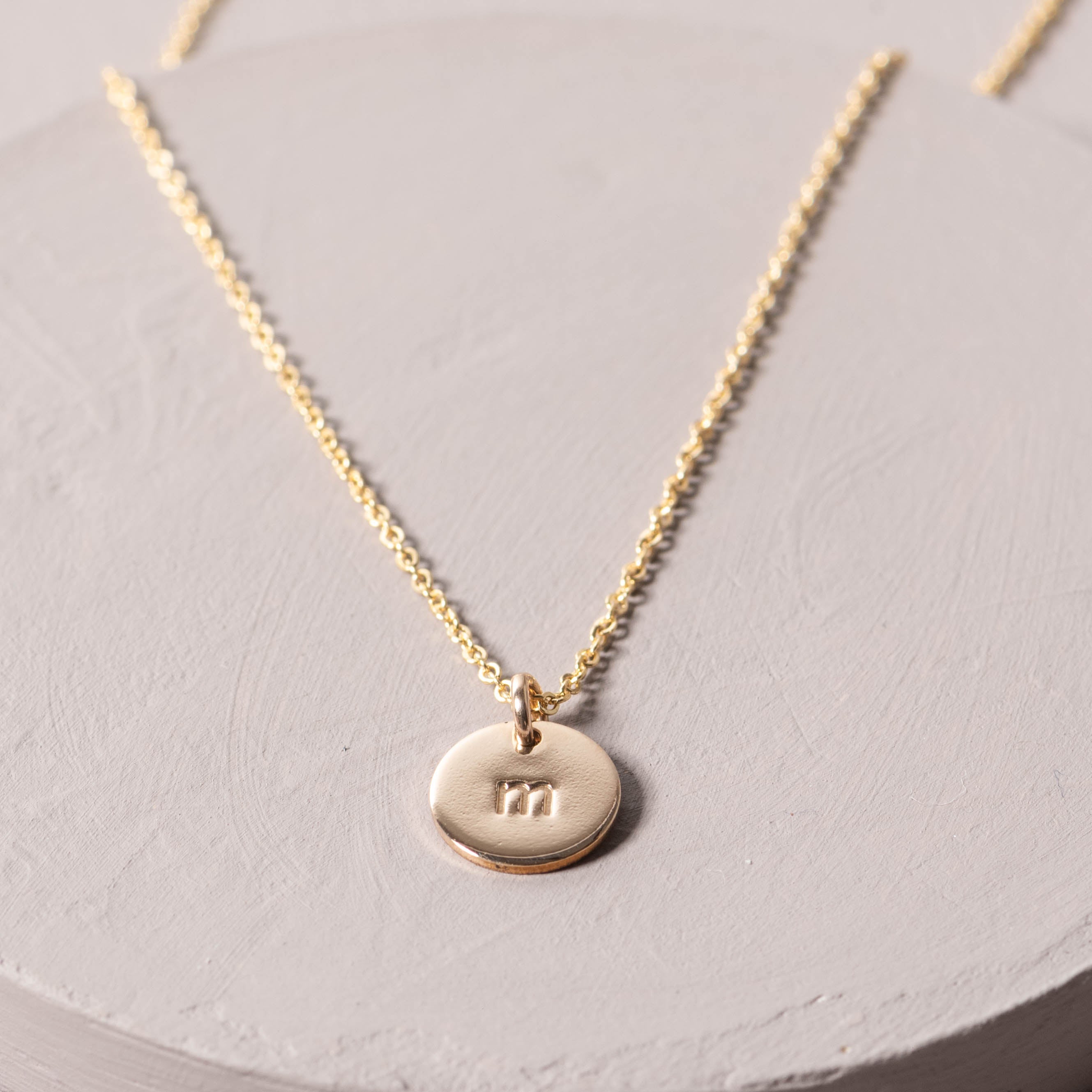 Initial Disc Necklace