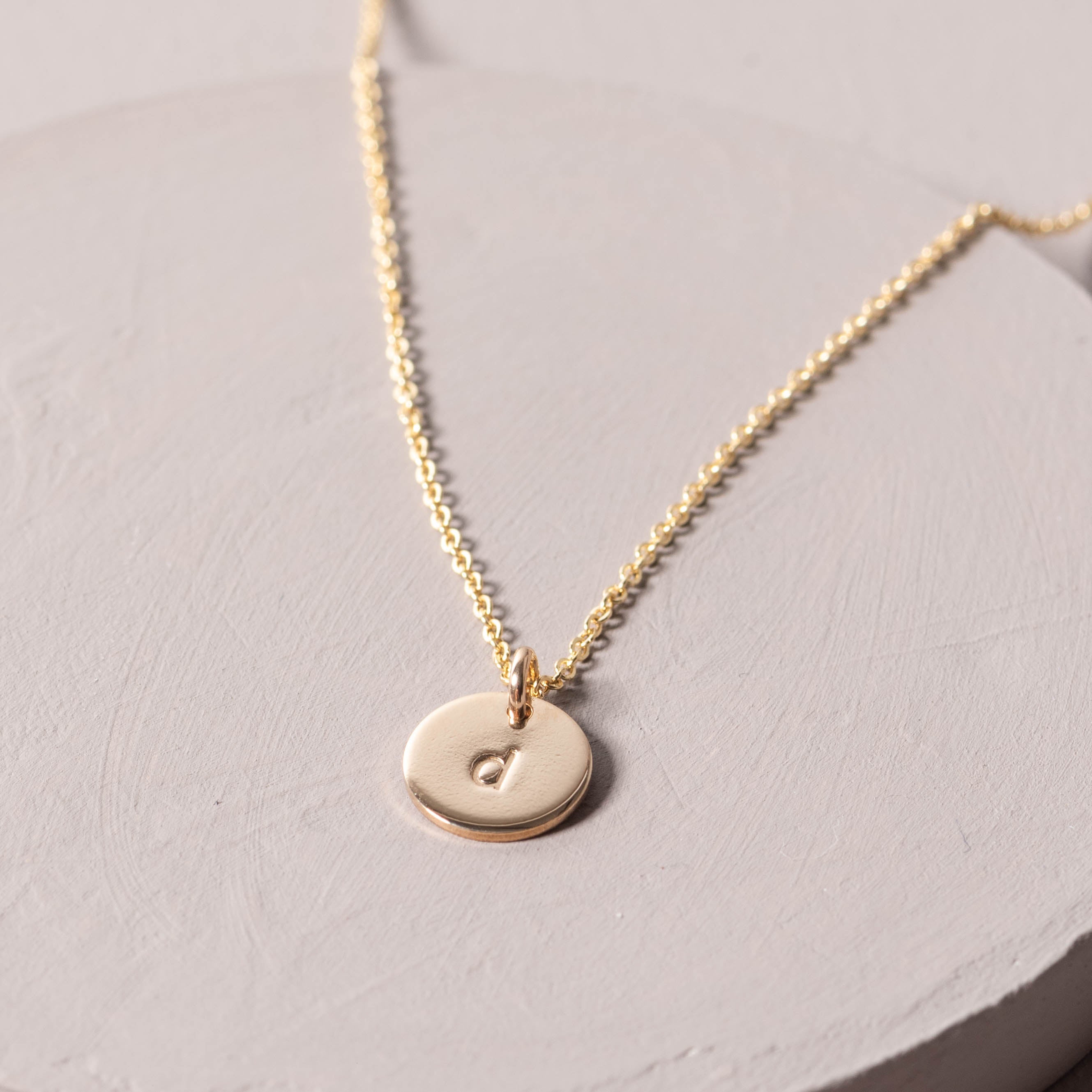 Initial Disc Necklace