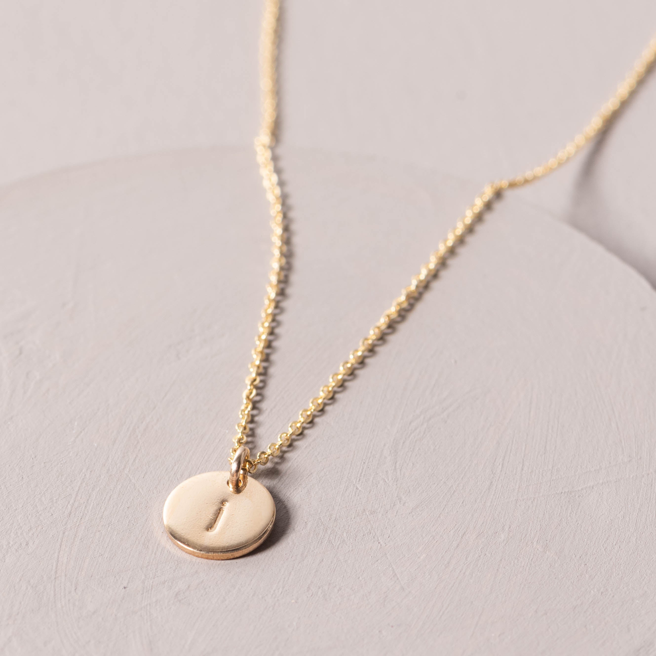 Initial Disc Necklace
