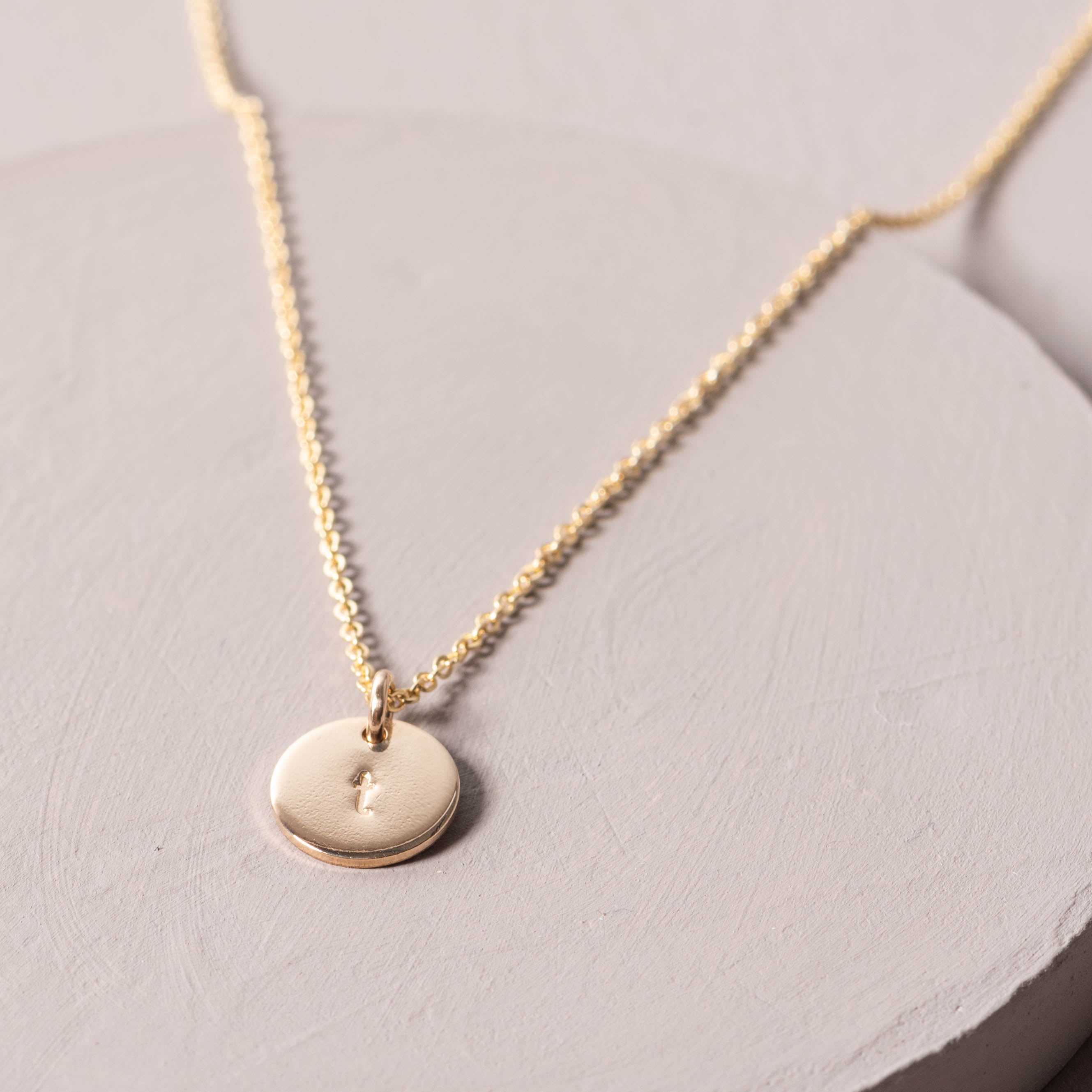 Initial Disc Necklace