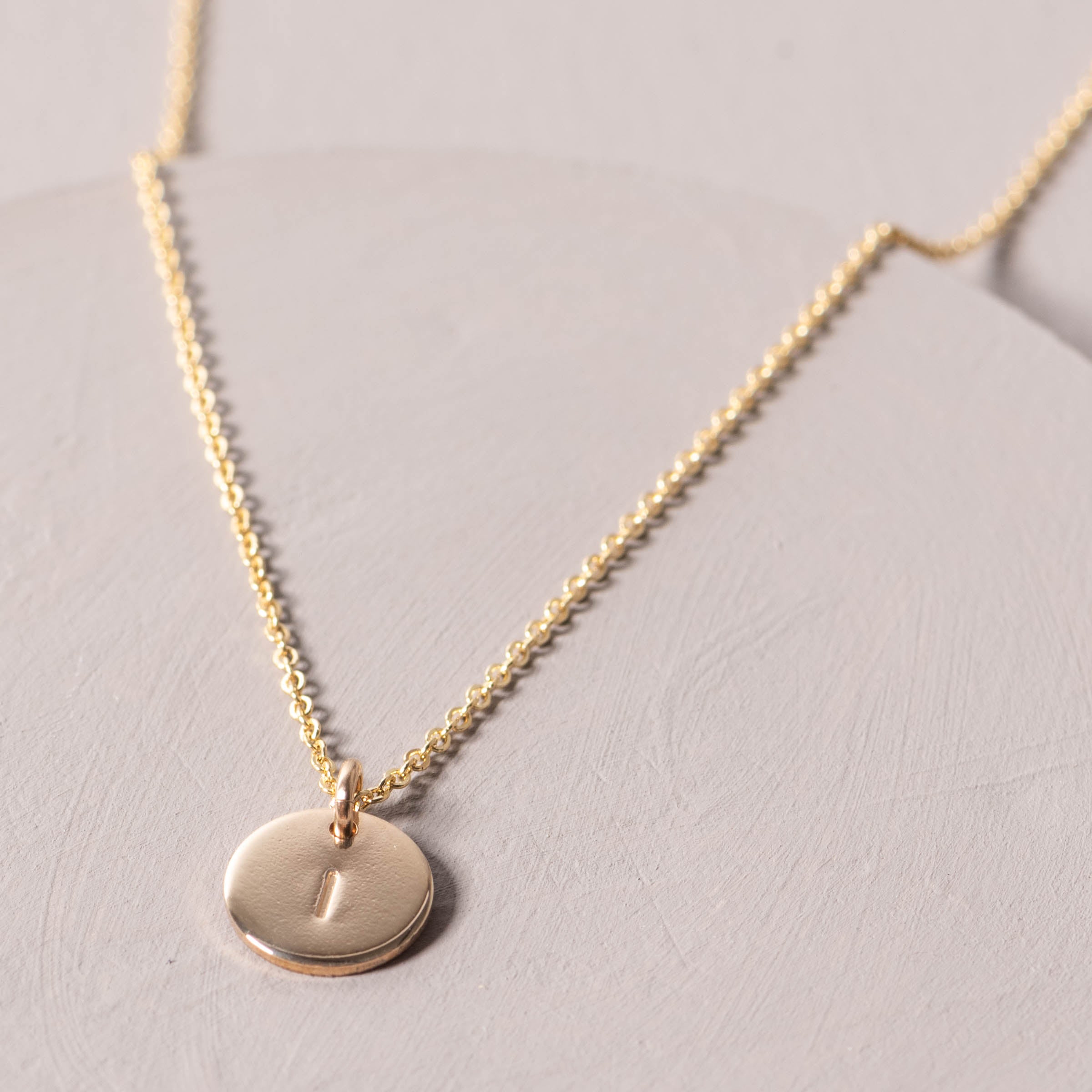 Initial Disc Necklace
