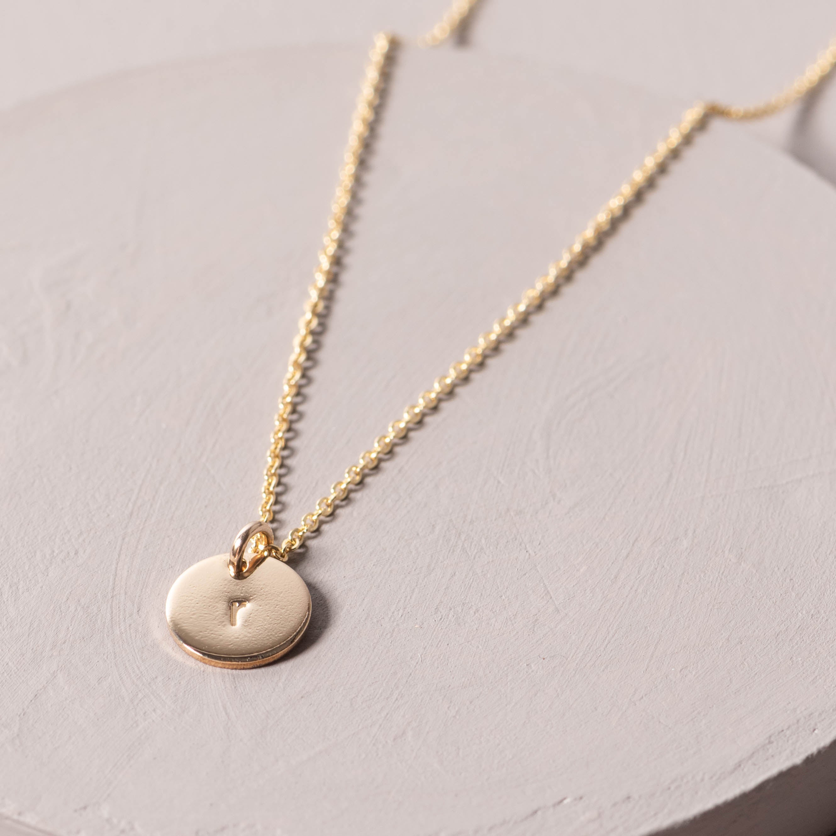 Initial Disc Necklace