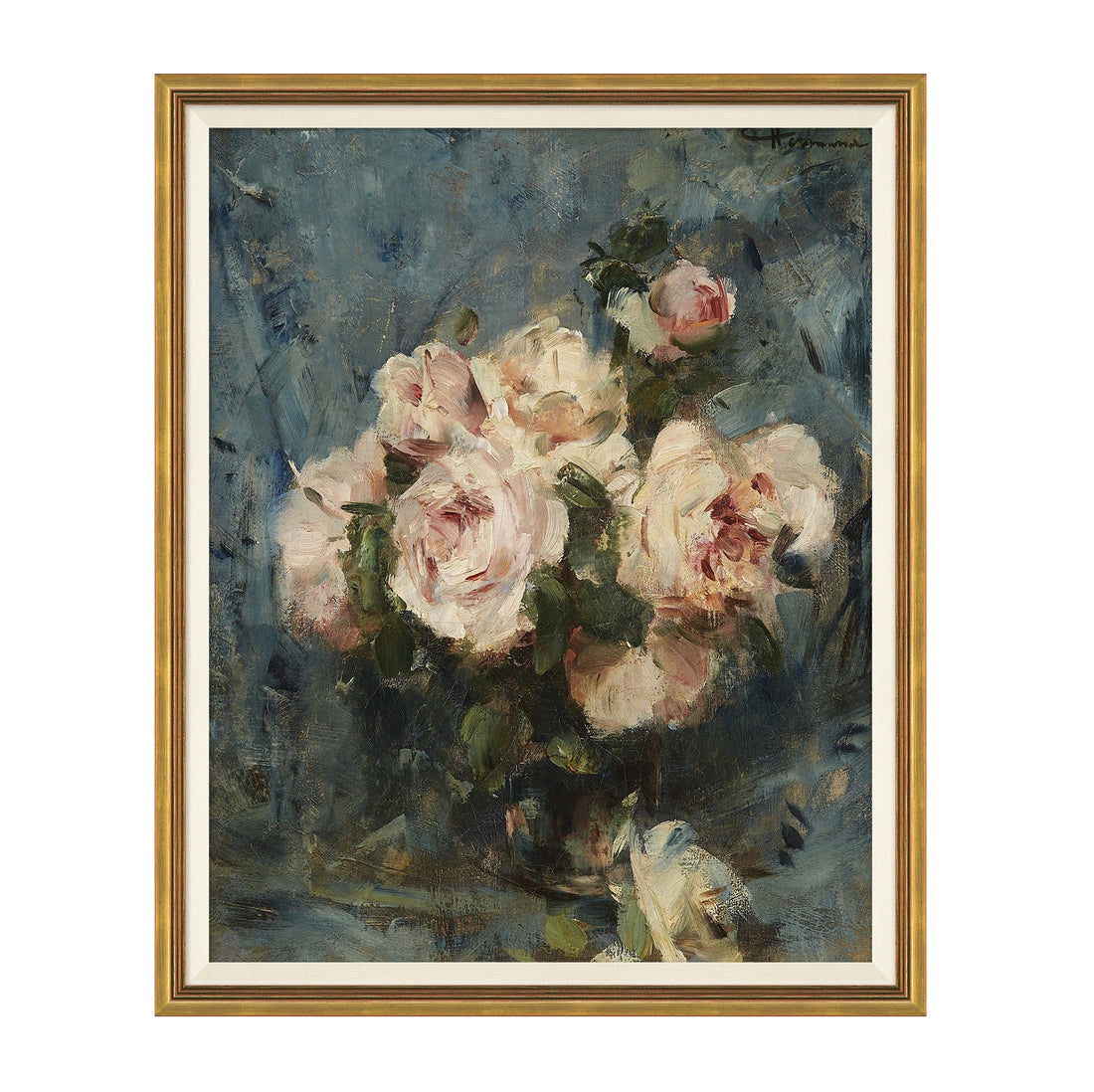 Still Life with Roses in a Glass Vase