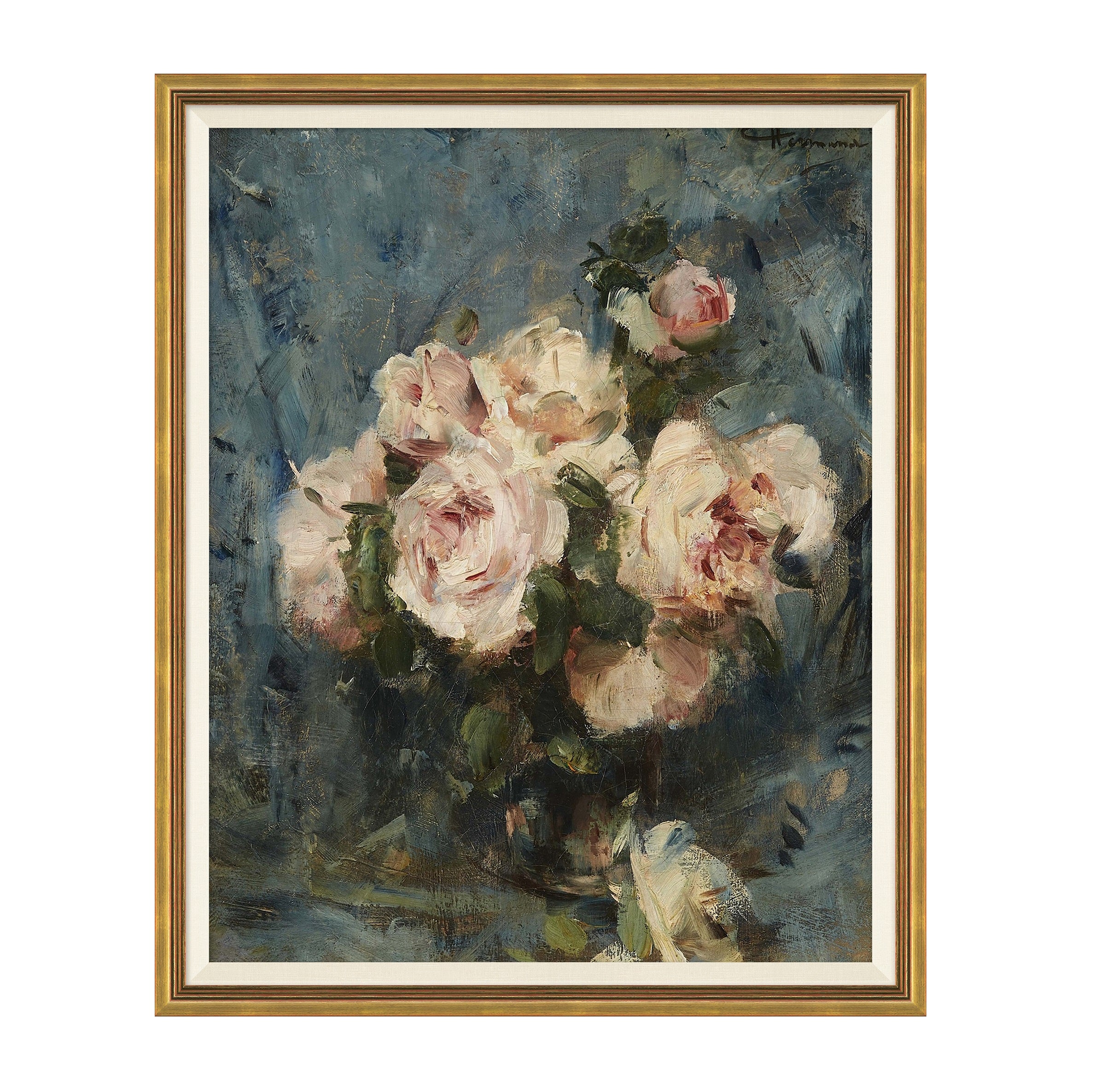 Still Life with Roses in a Glass Vase