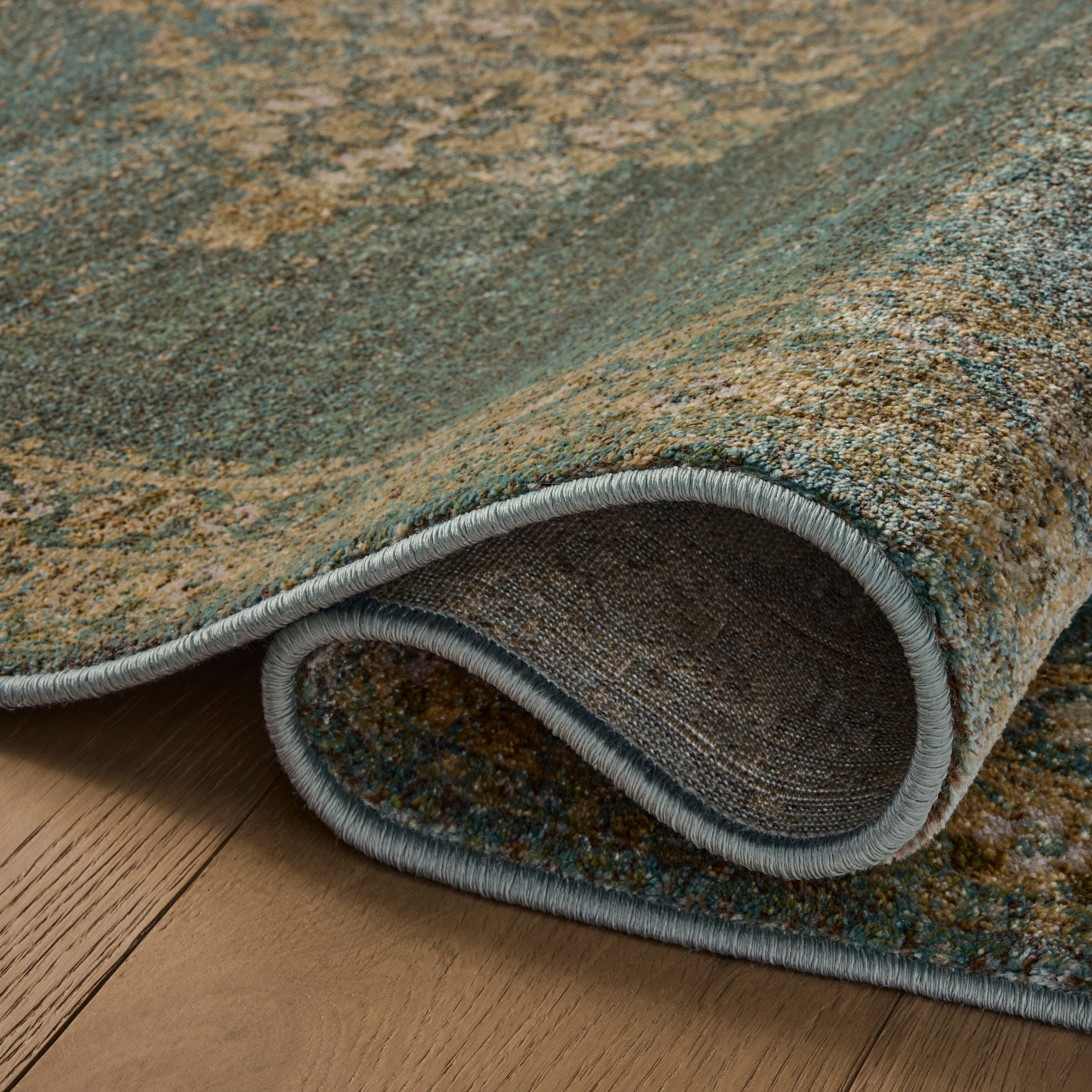 Mona Aqua Wheat Rug