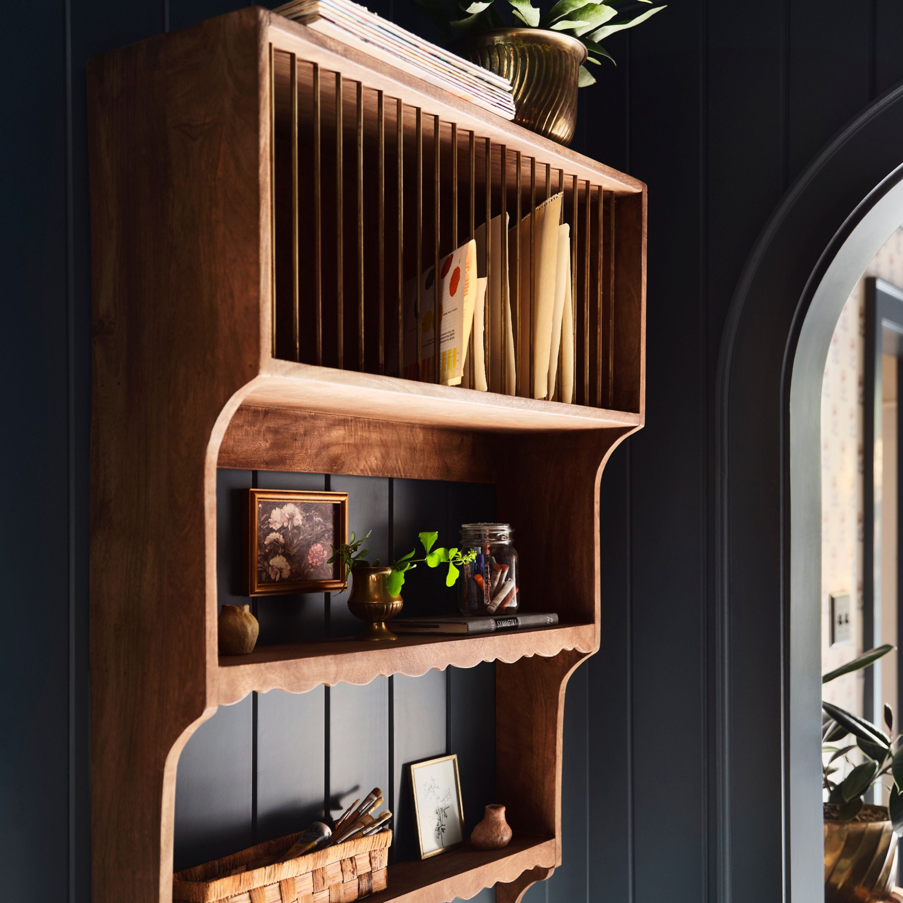 Quinn Wooden Dish Cabinet
