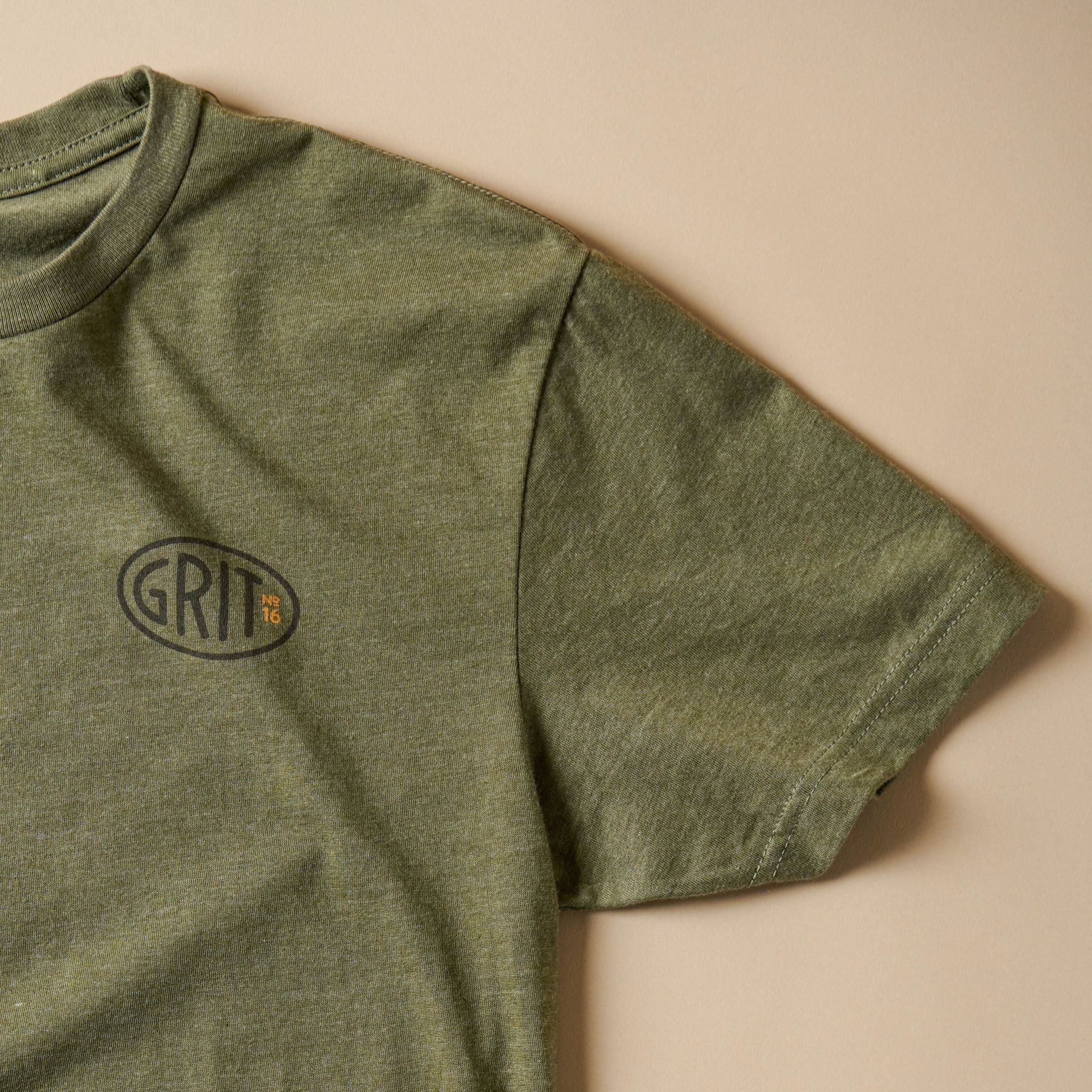Never Quit Military Green Shirt