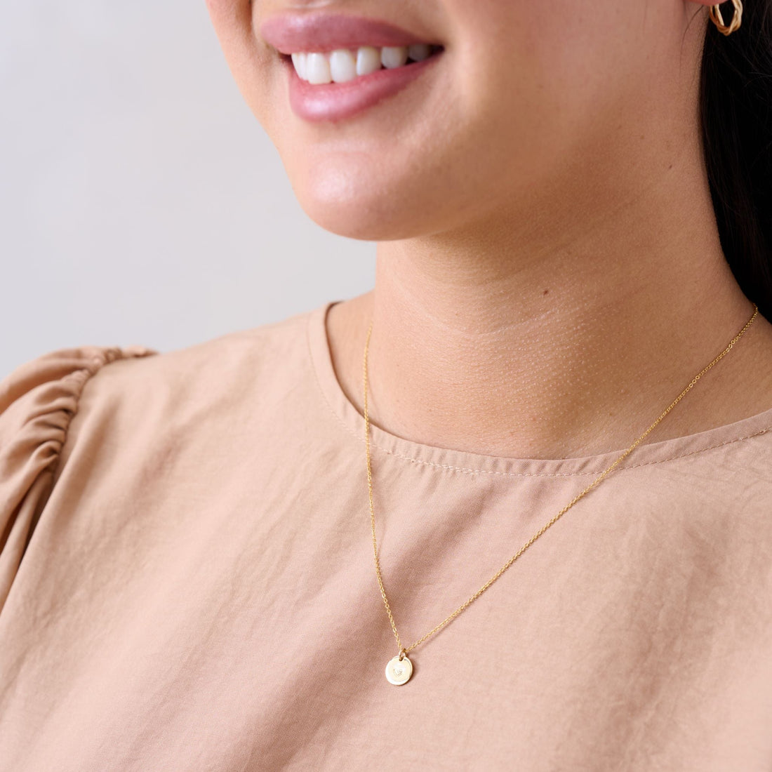 Heart Disc Necklace