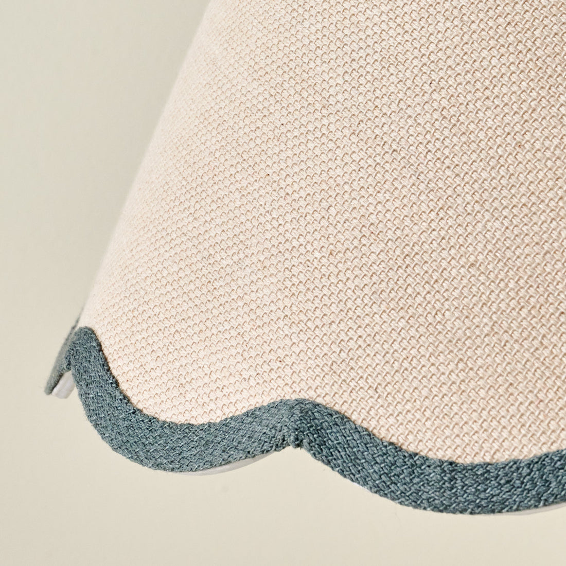 Charcoal Wavy Trim Linen Shade