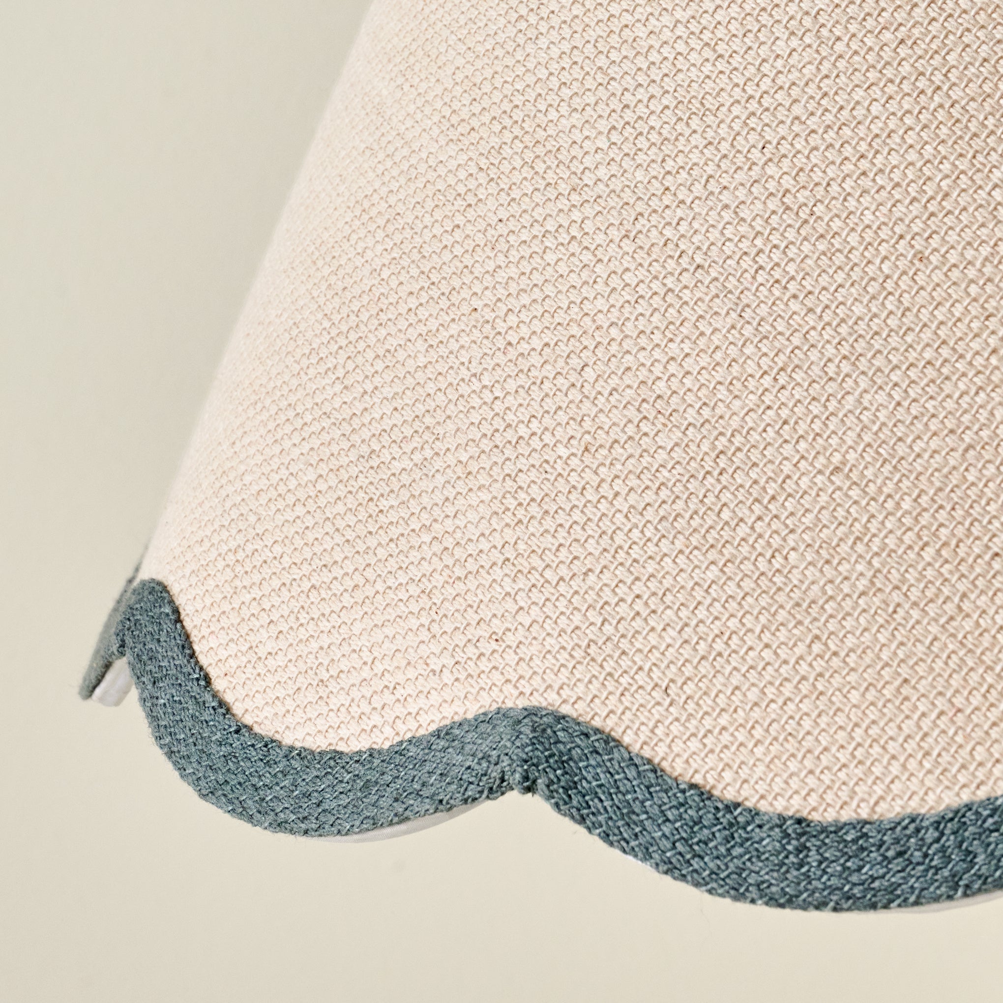 Charcoal Wavy Trim Linen Shade