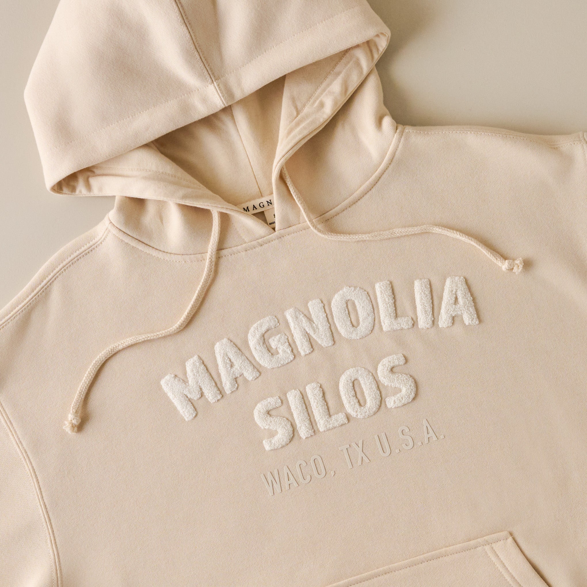Magnolia Silos Chenille Ivory Soft Fleece Hoodie