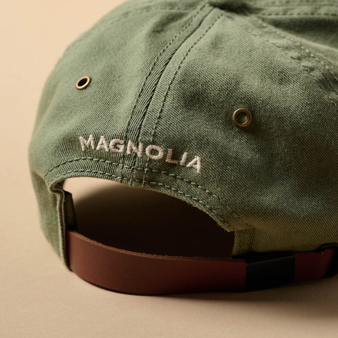 Silos Distressed Olive Baseball Hat