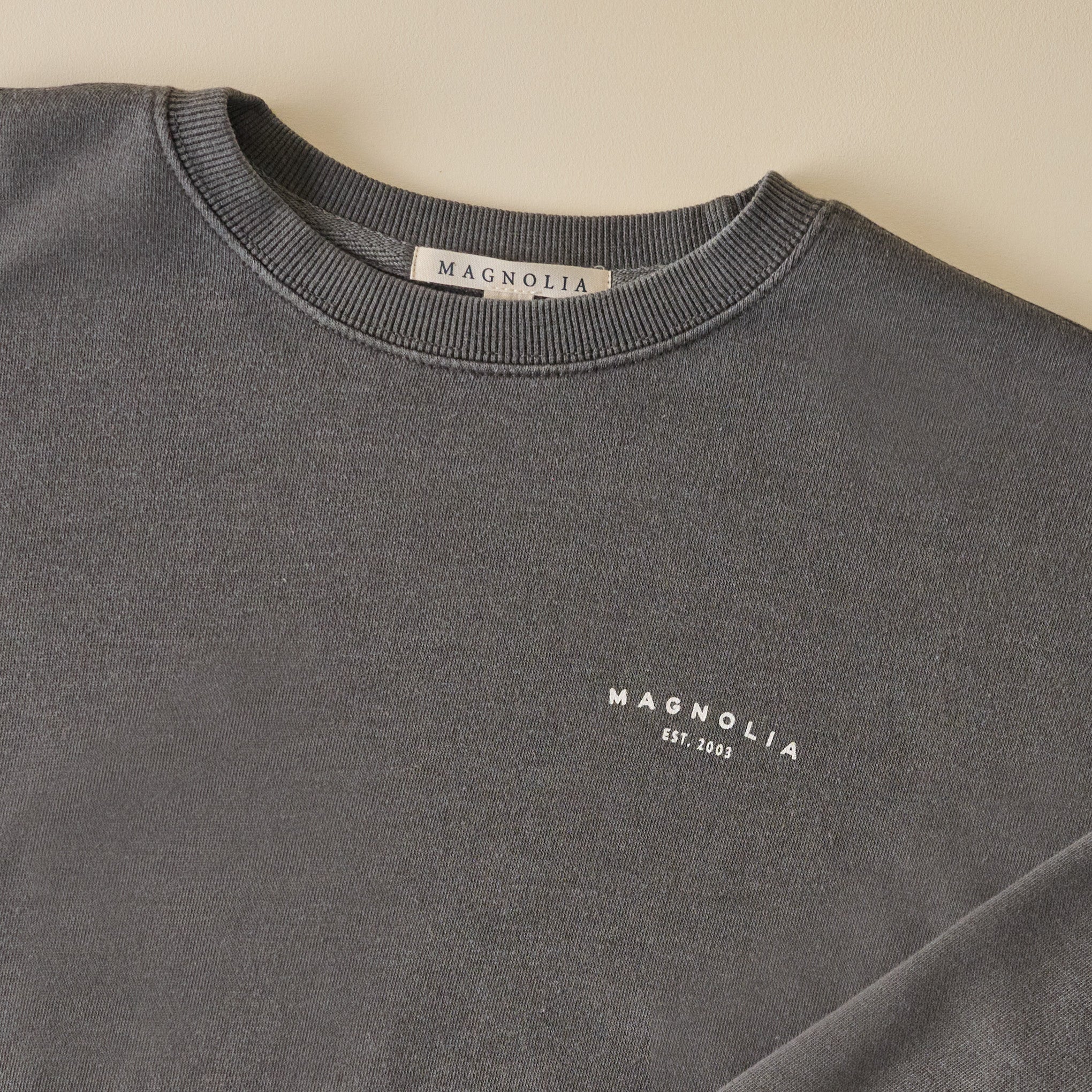 Magnolia Silos Garment Dye Washed Black Sweatshirt