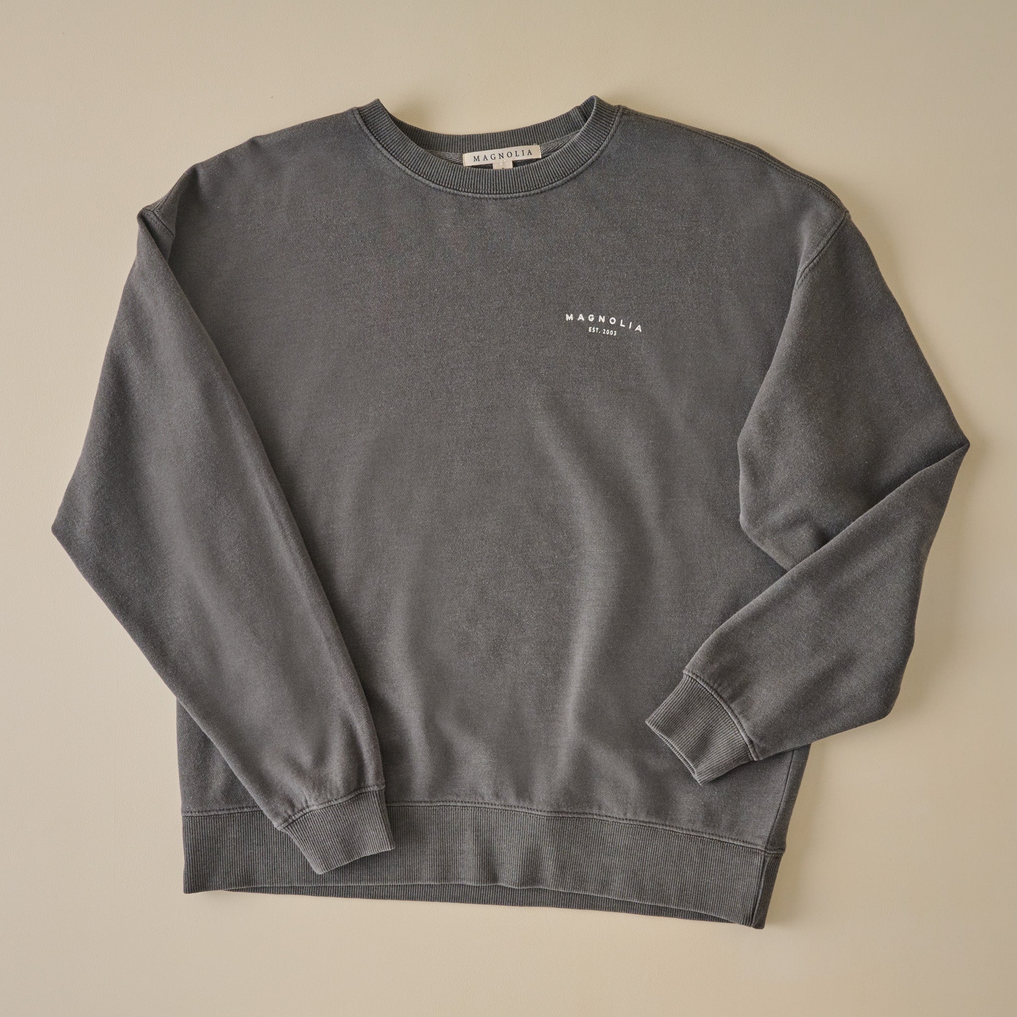 Magnolia Silos Garment Dye Washed Black Sweatshirt