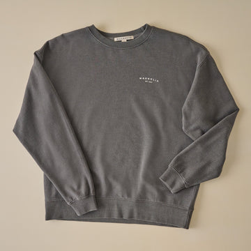 Magnolia Silos Garment Dye Washed Black Sweatshirt