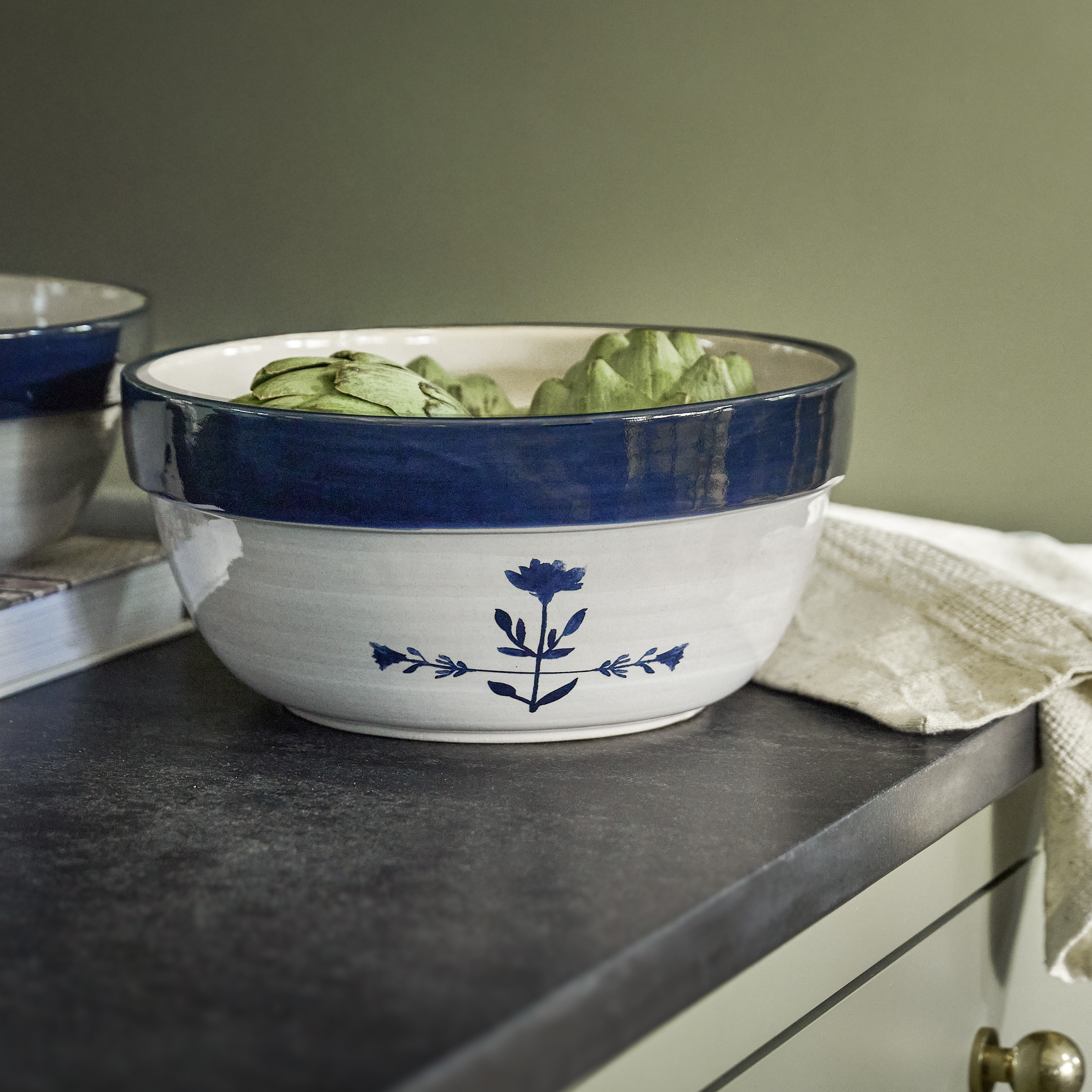 Lila Floral Mixing Bowl Set of Two