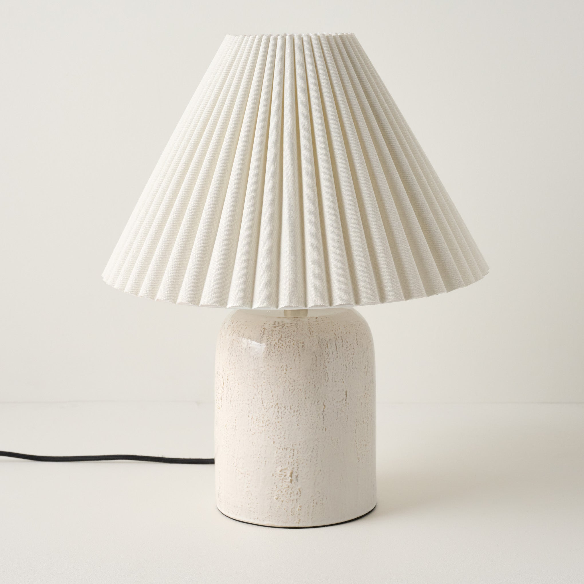 Farrah Table Lamp - Textured Cream