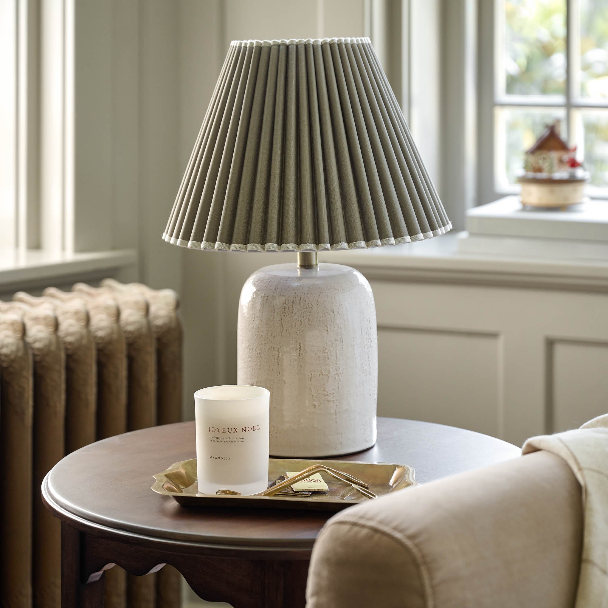 Farrah Table Lamp - Textured Cream