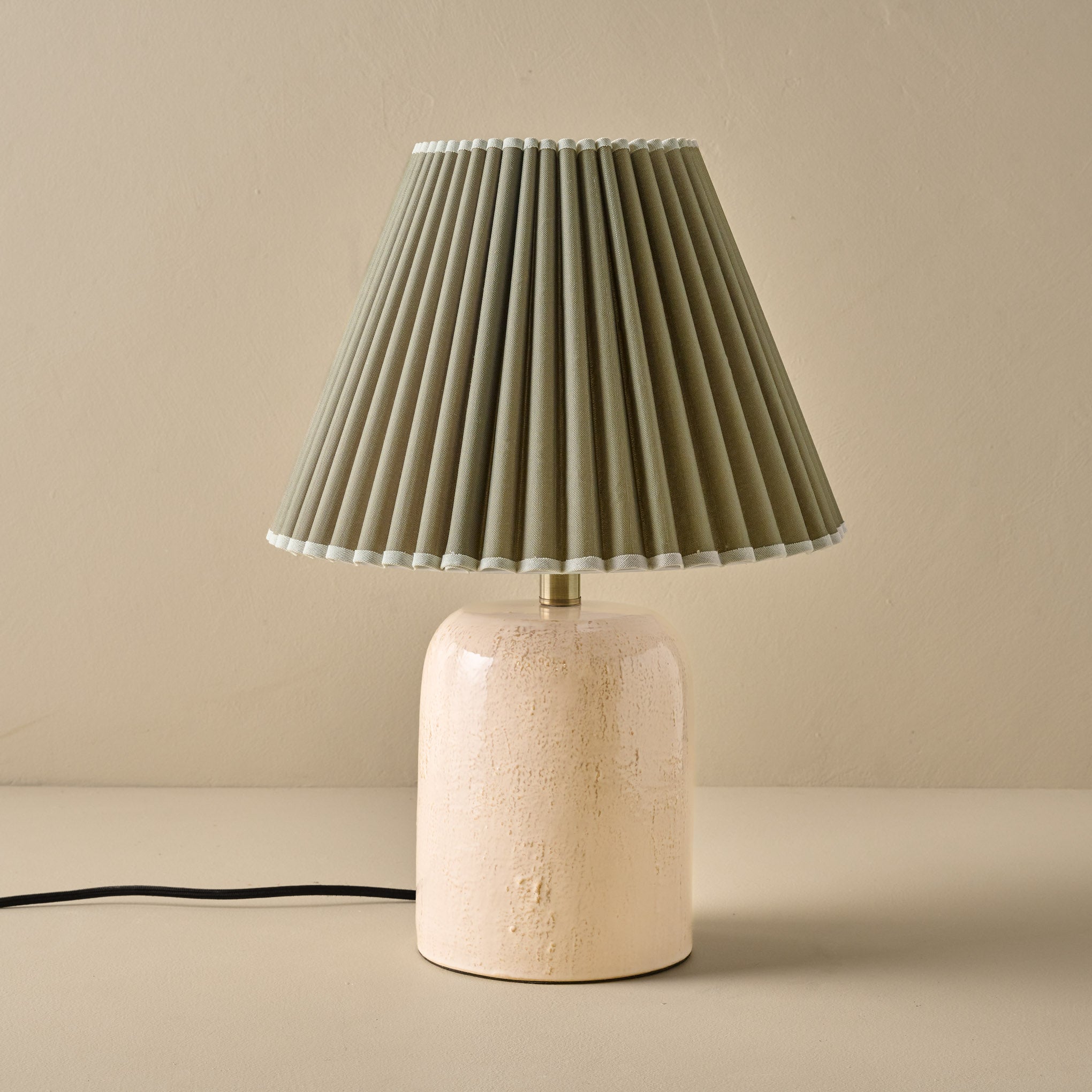 Farrah Table Lamp - Textured Cream
