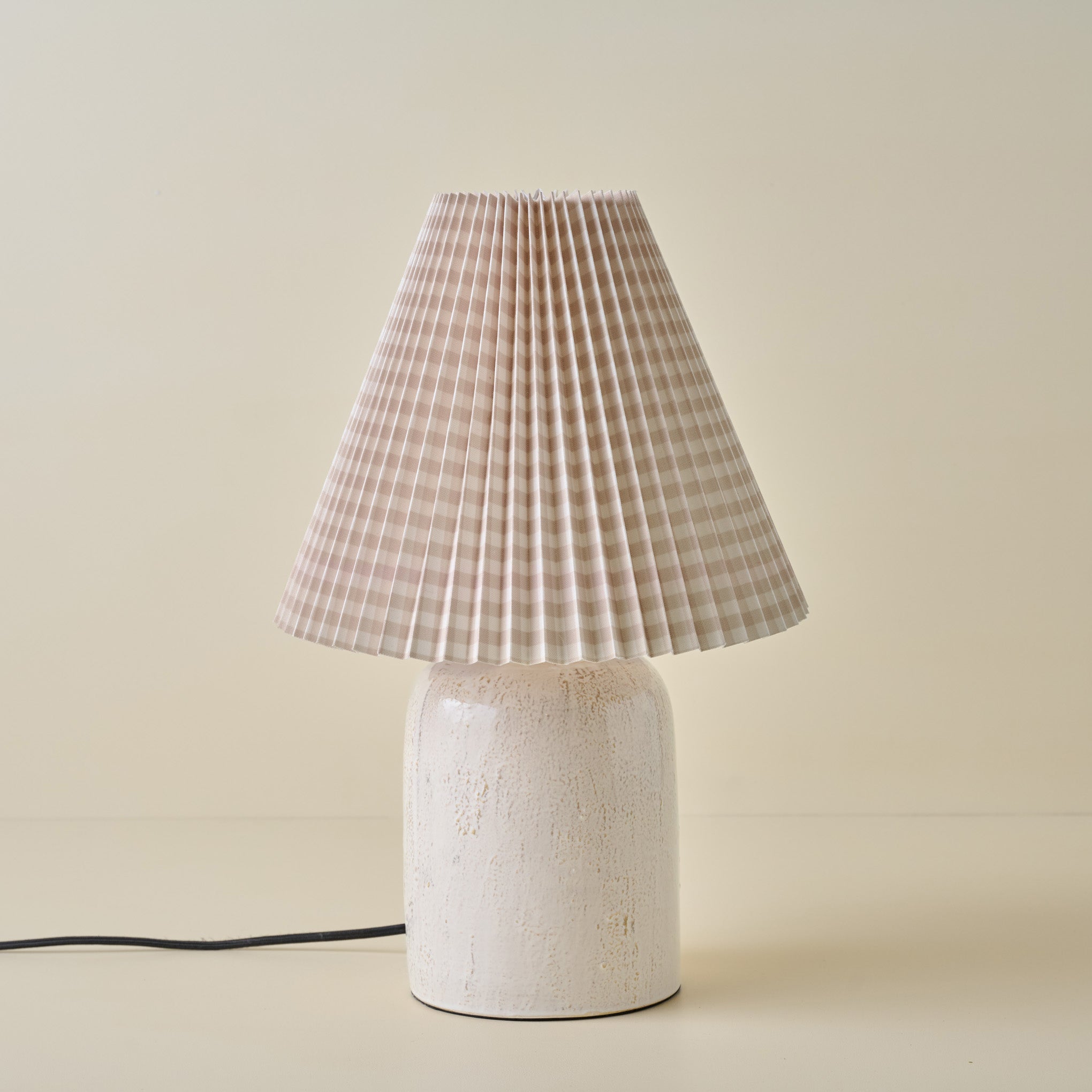 Farrah Table Lamp - Textured Cream