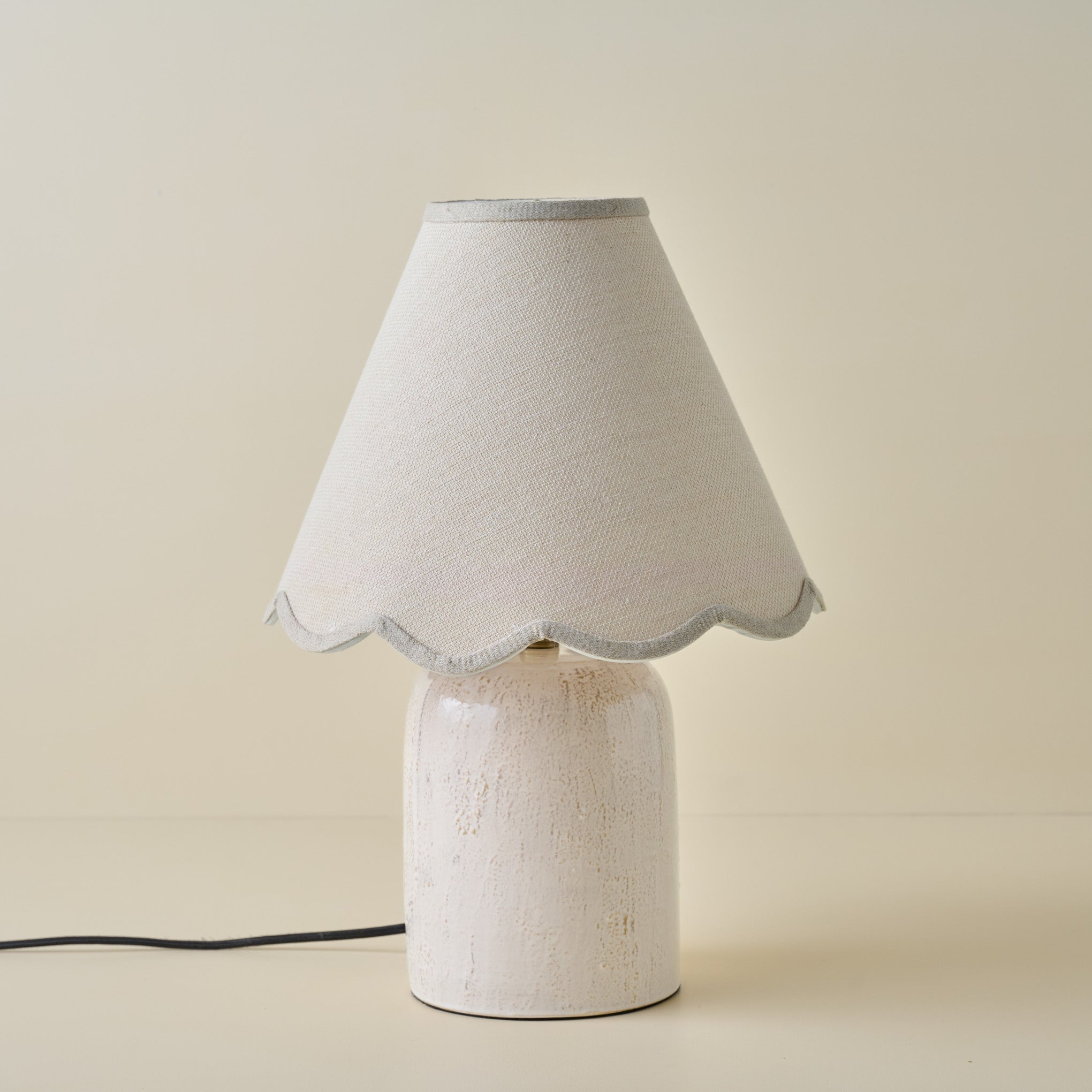 Farrah Table Lamp - Textured Cream