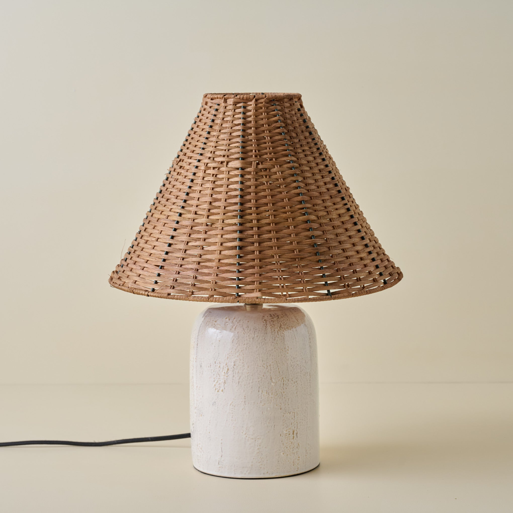 Farrah Table Lamp - Textured Cream
