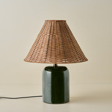 Farrah Table Lamp - Textured Green