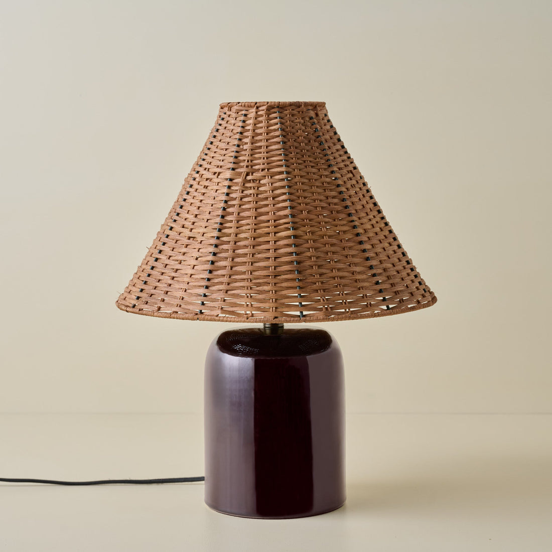 Farrah Table Lamp - Deep Burgundy