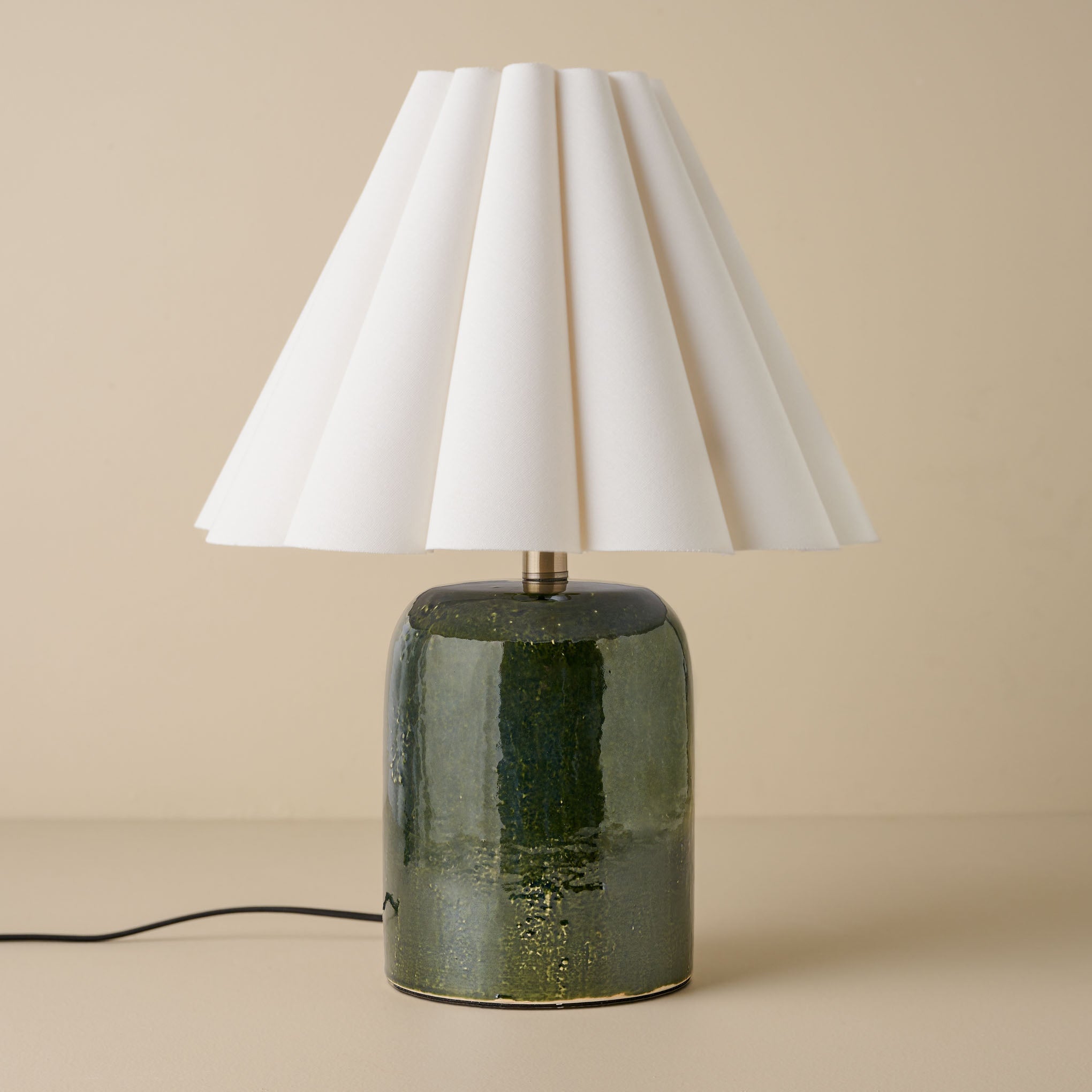 Farrah Table Lamp - Textured Green