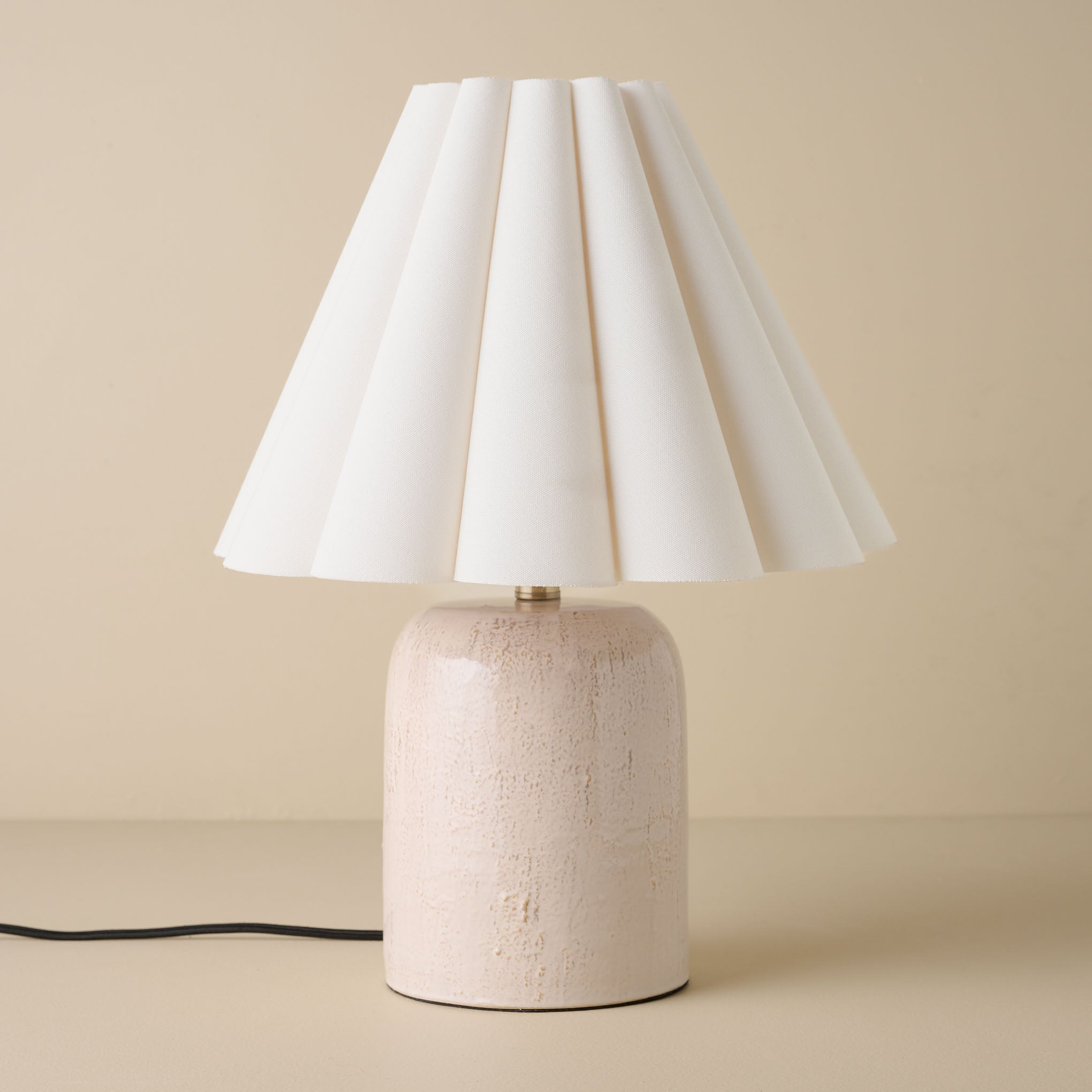 Farrah Table Lamp - Textured Cream