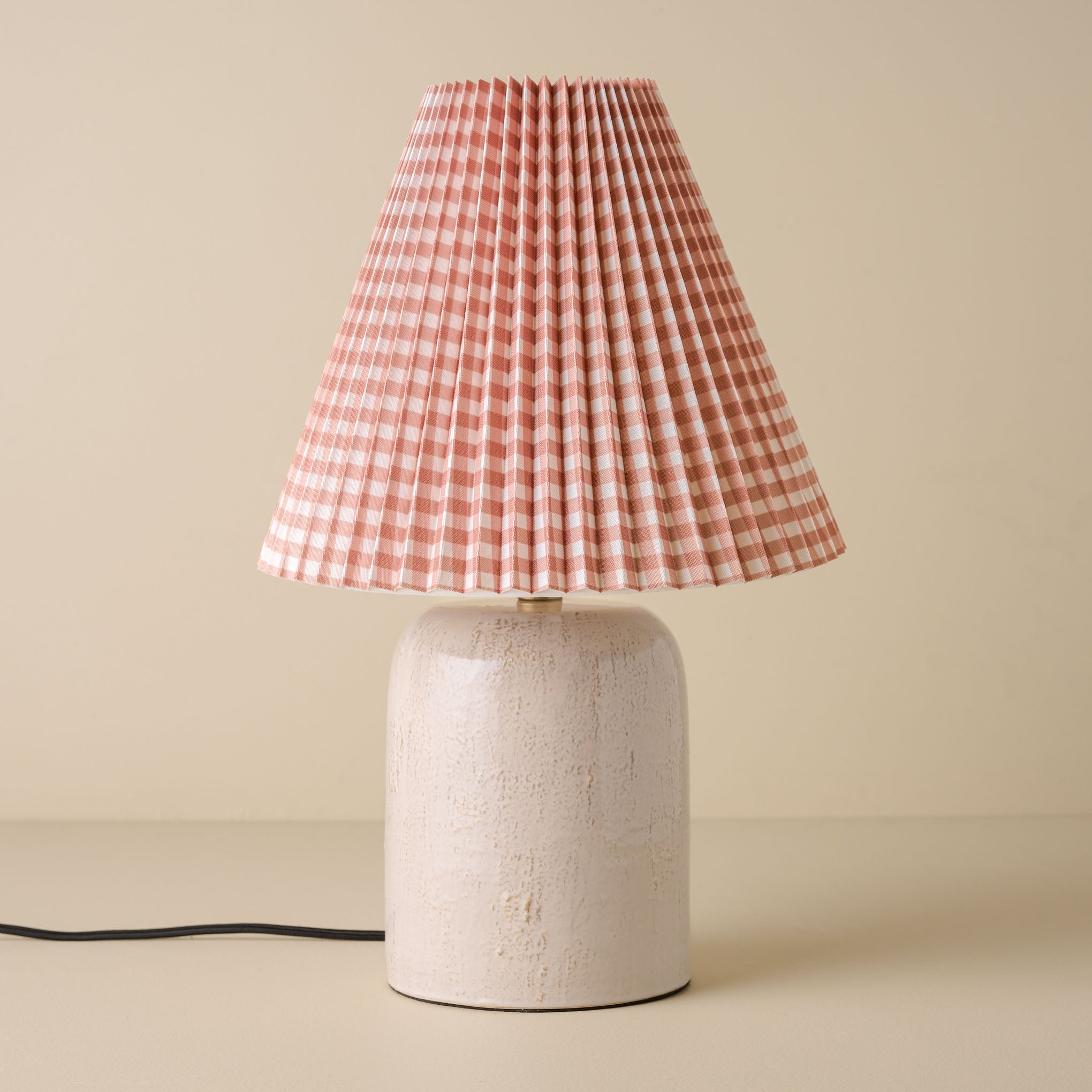 Farrah Table Lamp - Textured Cream