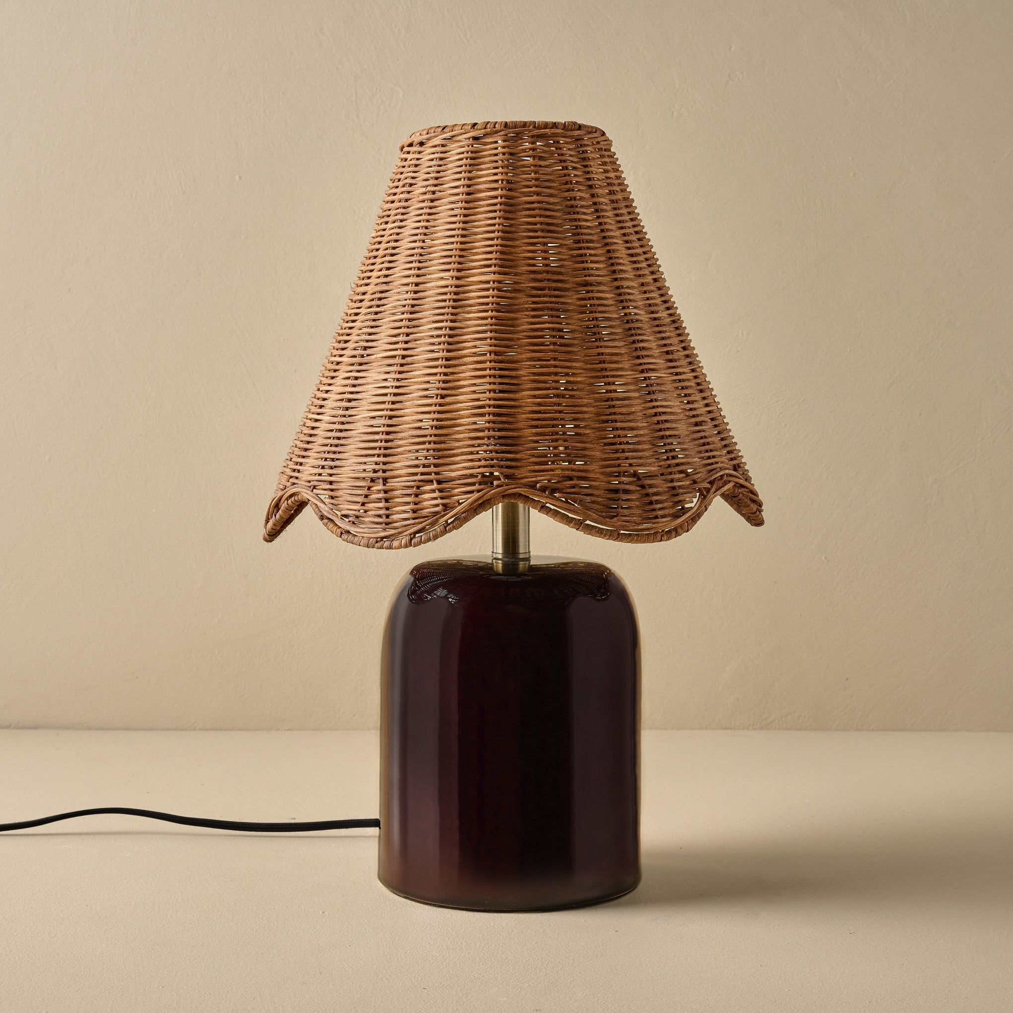 Farrah Table Lamp - Deep Burgundy