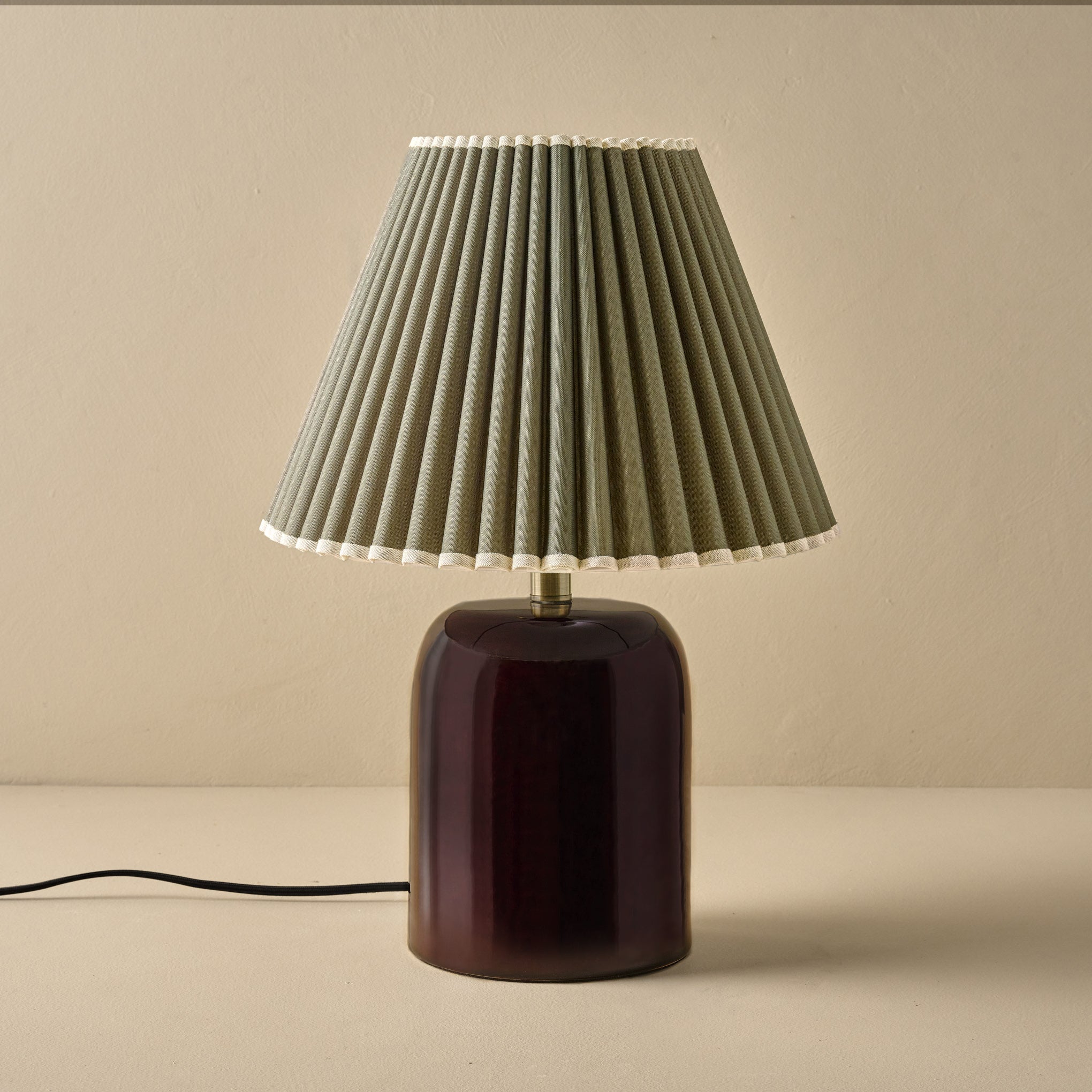 Farrah Table Lamp - Deep Burgundy