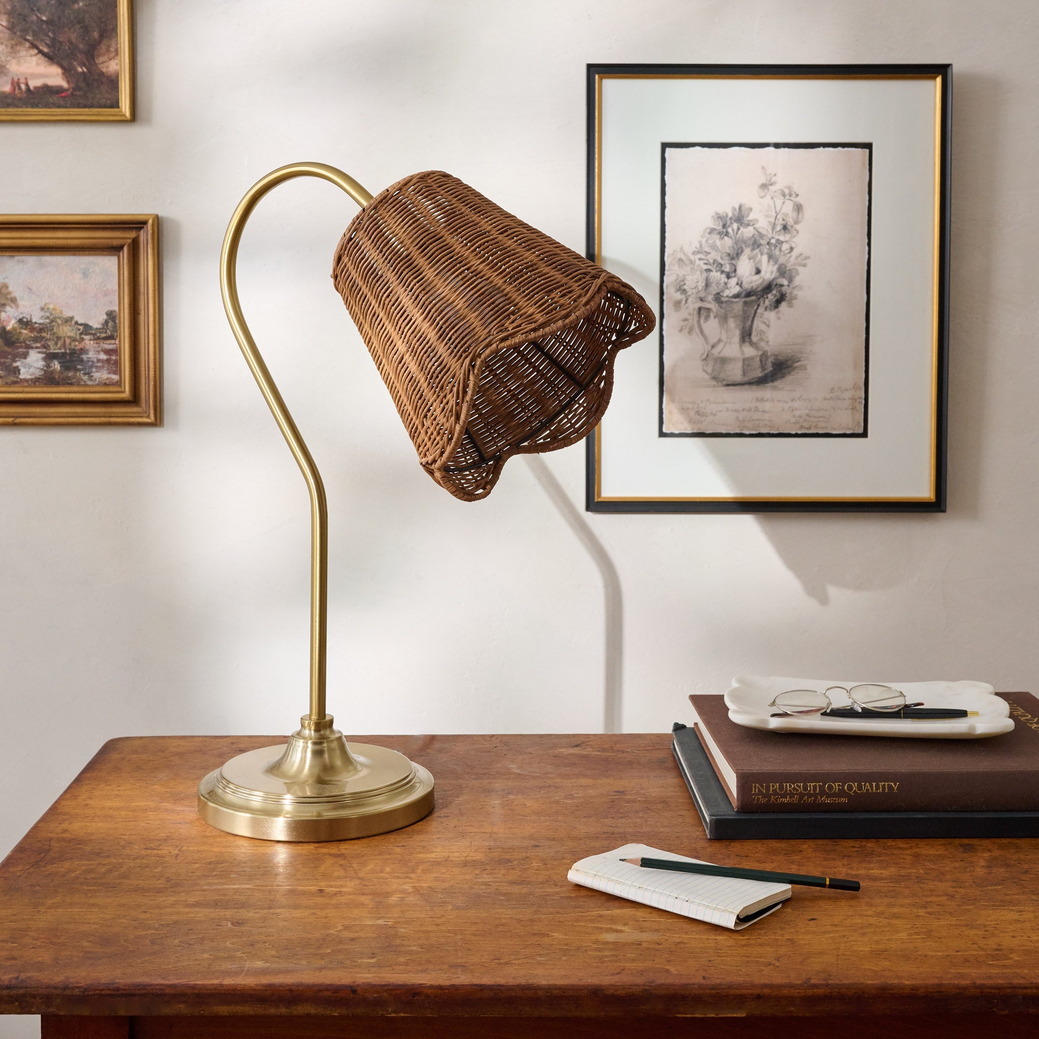 Lucinda Task Lamp with Woven Shade