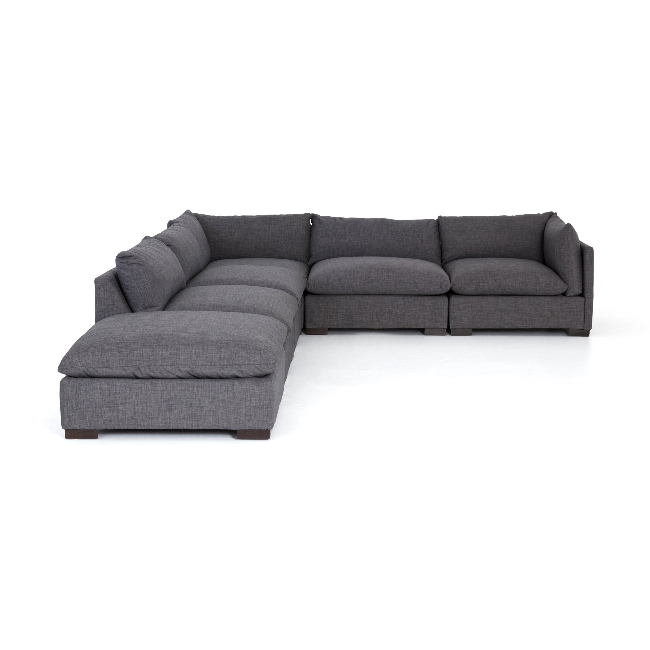 Monroe 5 Piece Sectional with Ottoman