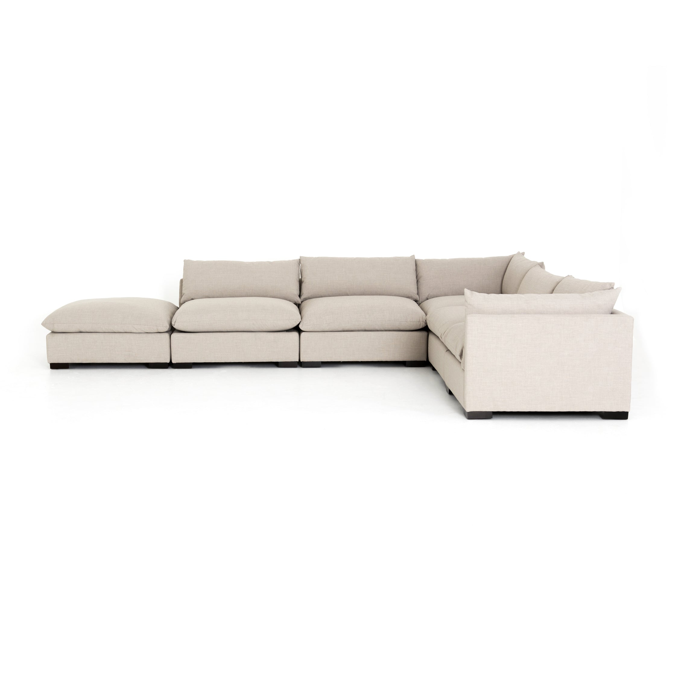 Monroe 5 Piece Sectional with Ottoman